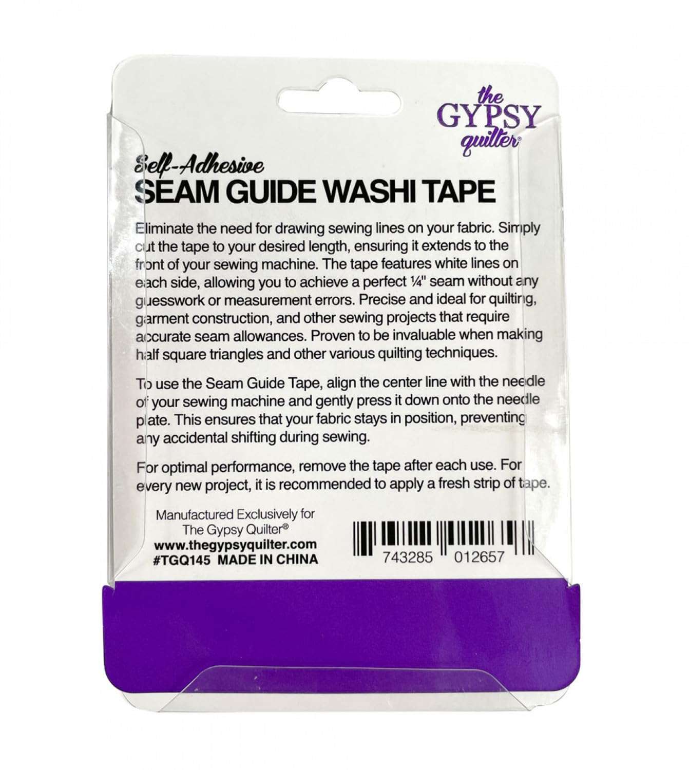 The Gypsy Quilter Seam Guide Washi Tape 3