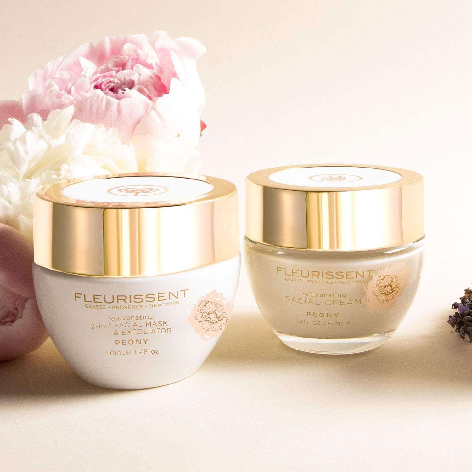 Fleurissent Enchanted Elixir - 2-in-1 Rejuvenating Peony Facial Mask & Exfoliator - Age-Defying, Floral Fusion, 99% Natural, 1.7 FL OZ / 50ML 5