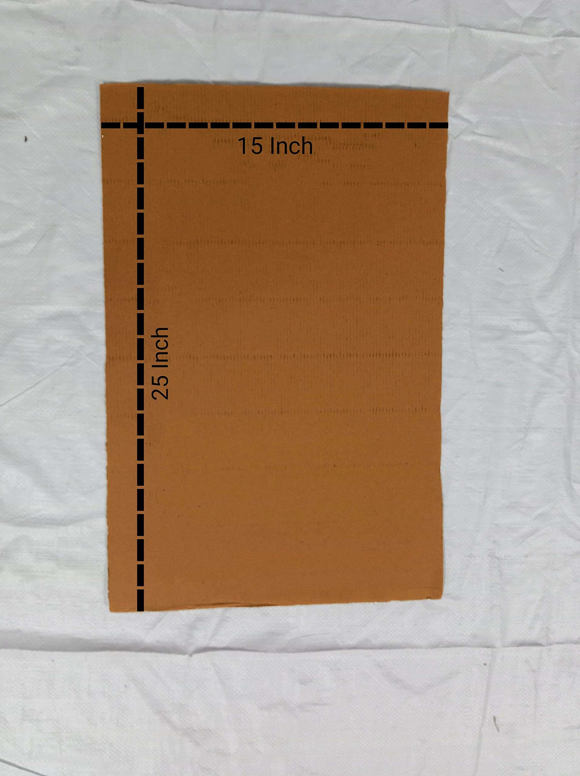 Honbon Corrugated Packing Roll Sheets Carton Sheet Cardboard Sheet Craft-Kraft Paper Sheet Shipping Packaging Sheets for Art E-Commerce Packaging Use Brown 290 GSM (25 Inch X 15 Inch Pack of 20) 5