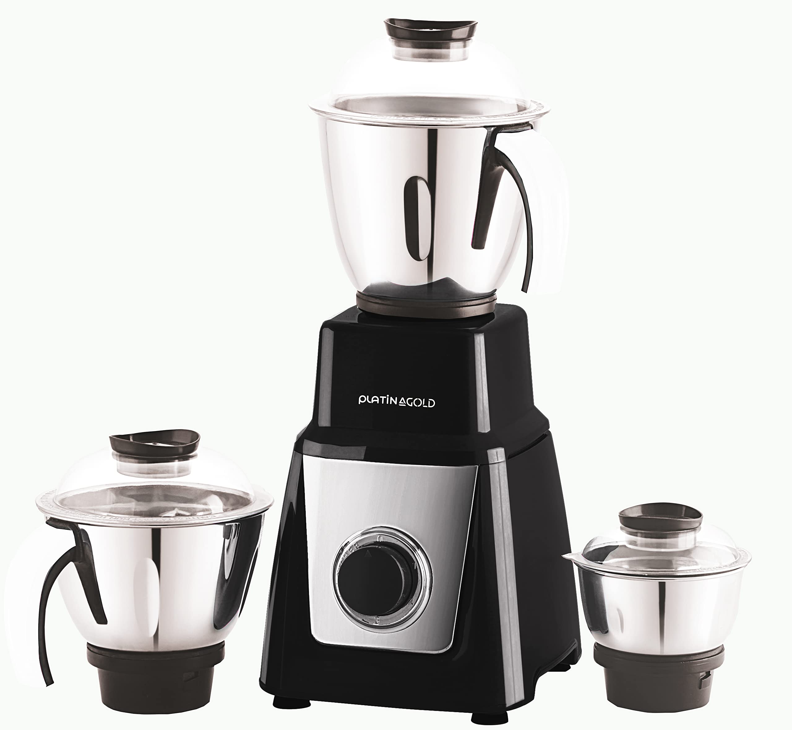 Platinagold Silent Mixer Grinder 1000 + watt series 1200 watt Heavy Duty Copper Motor (Designed for Heavy Household Use) (Mixer Grinder 1200 watt with 3 Jars Black) 1