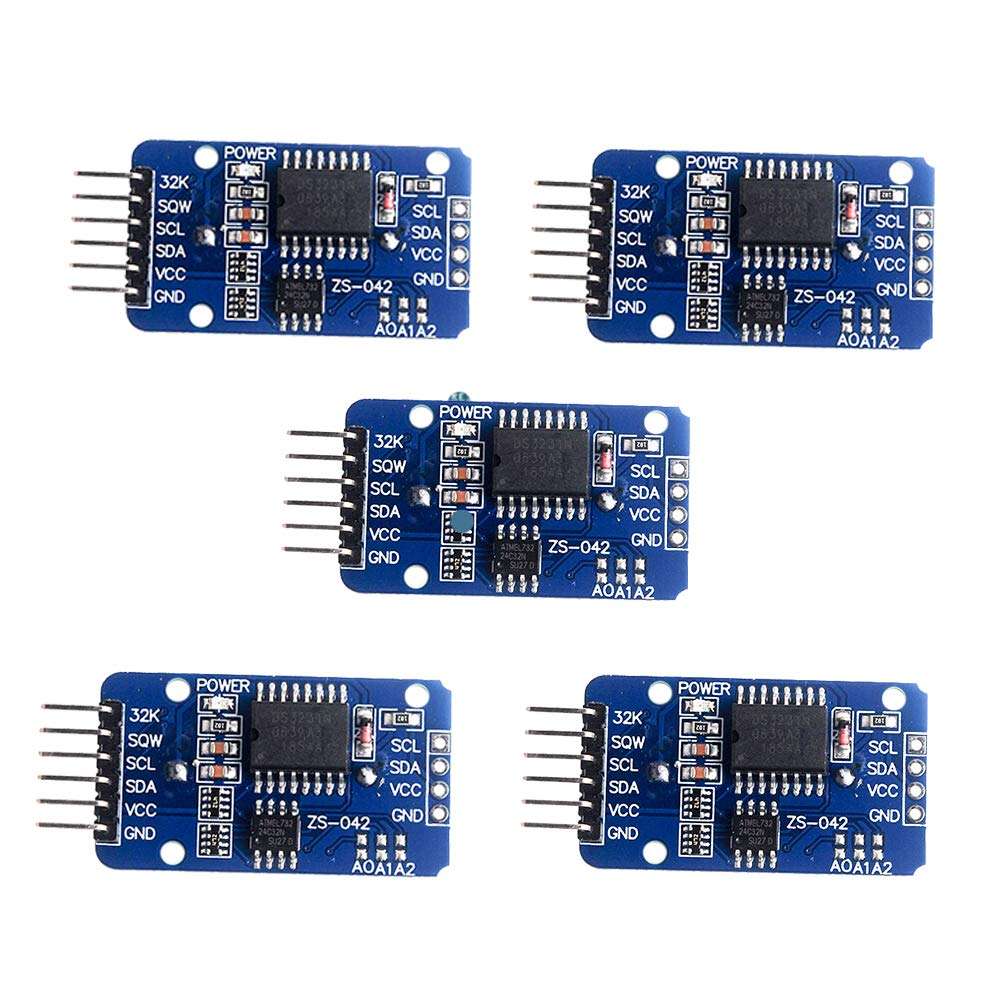 Geekstory 5PCS DS3231 Real Time Clock Module RTC Sensor High Precision AT24C32 IIC Timer Alarm Clock for Arduino Raspberry Pi 1