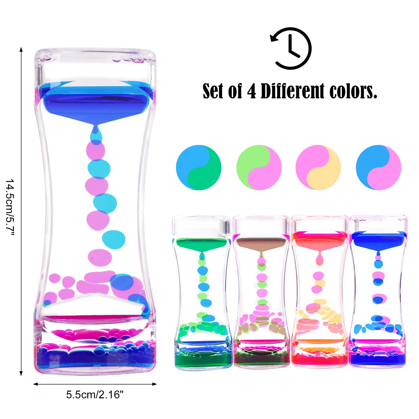 LULUFUN Liquid Motion Timer Bubbler, Sensory Toy for Visual Relaxation, Desk Toy, Gifts for Adults and Children (A) 4