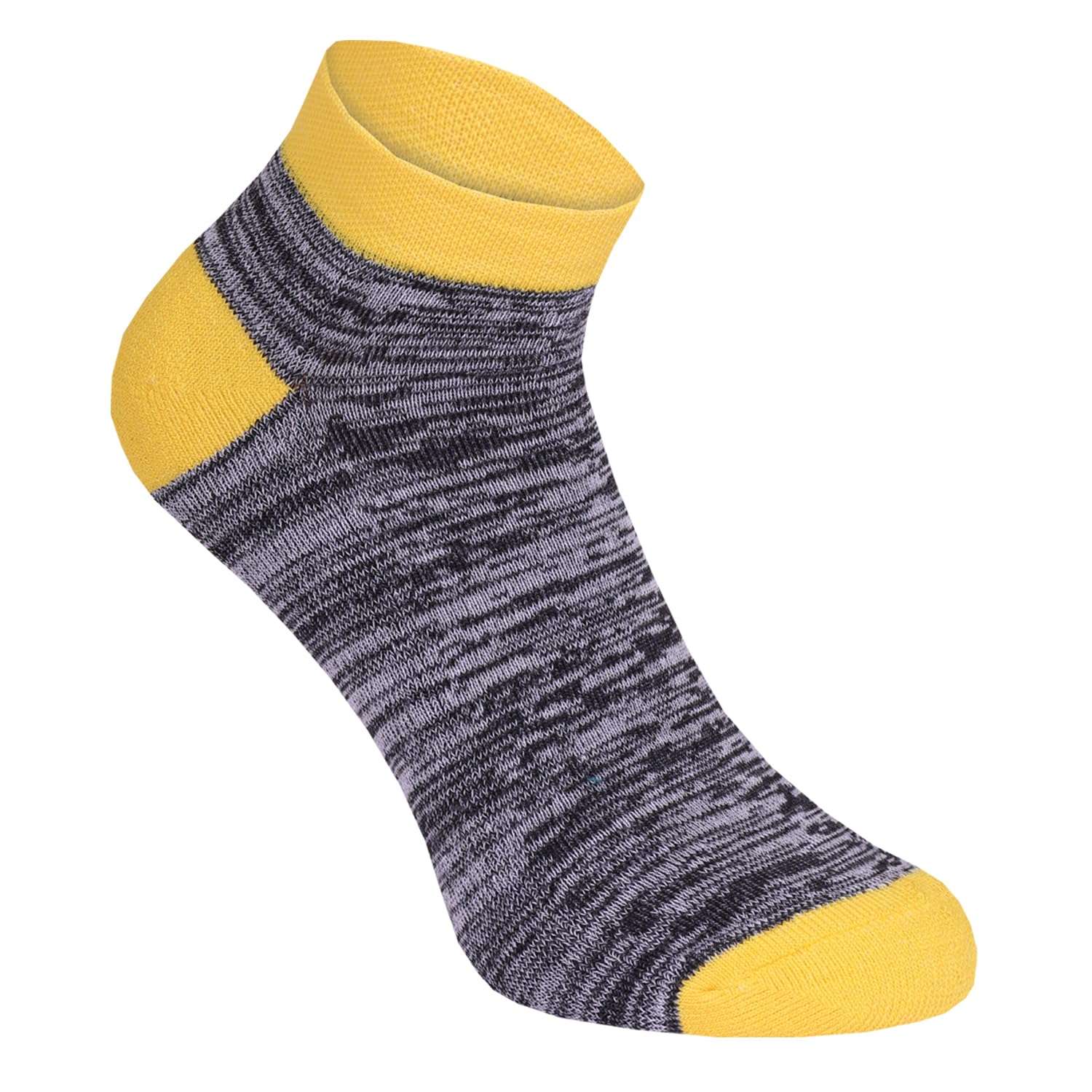USOXO Men's Plain Ankle Length Socks I 100% Combed Cotton I Odour-Free & Breathable and Lightweight I Free Size Comfortable Sock I Ideal for Sports Gym Casual Wear & Running I Multicolor - Pack Of 3 5