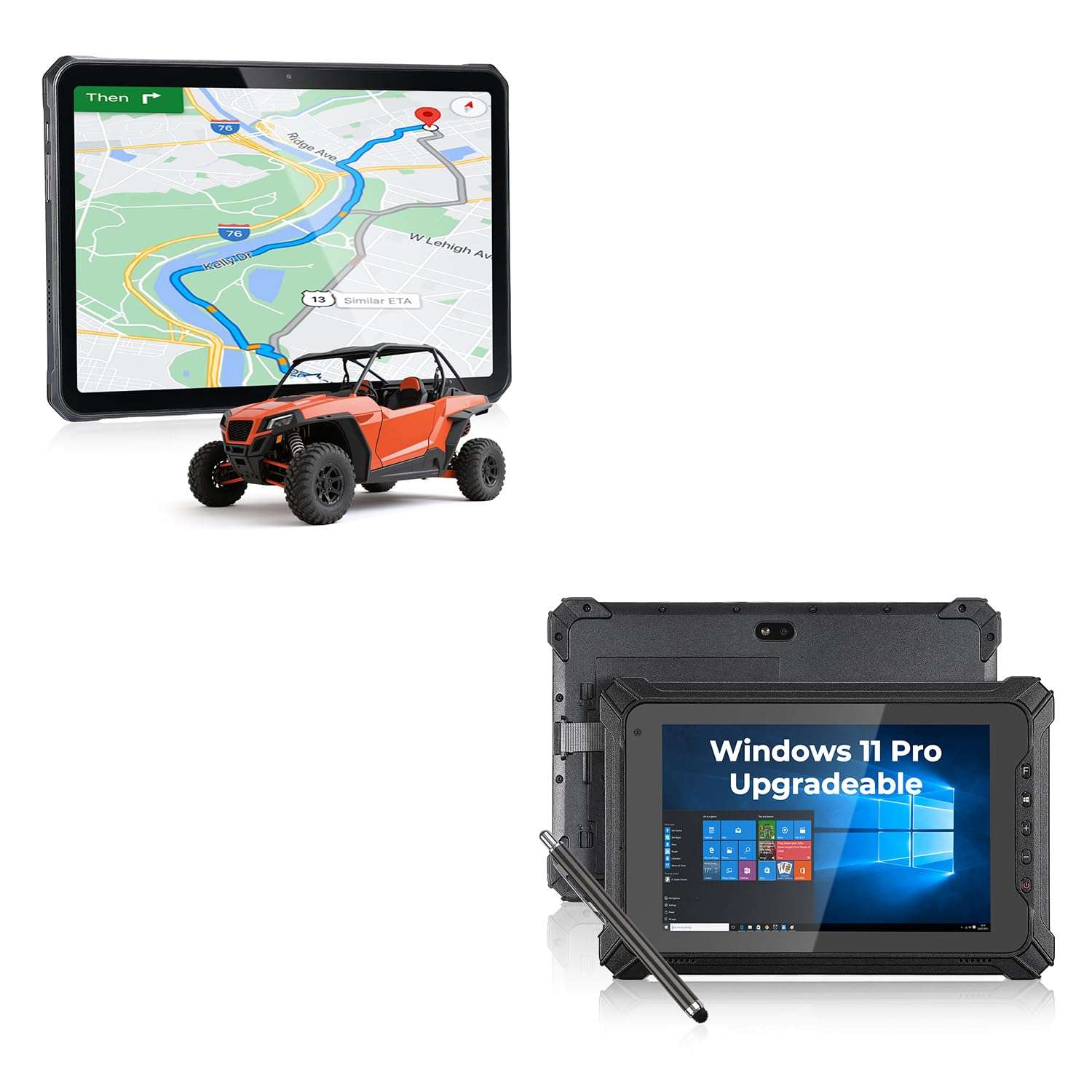 MUNBYN 11-inch Rugged Tablet ILT02, Android 14 Tough Tablet, 16GB+128GB with GPS and 2025 Rugged Windows Tablet IRT06, 8" Windows 11 Pro Upgradeable, 8GB+128GB Tough Tablet 1