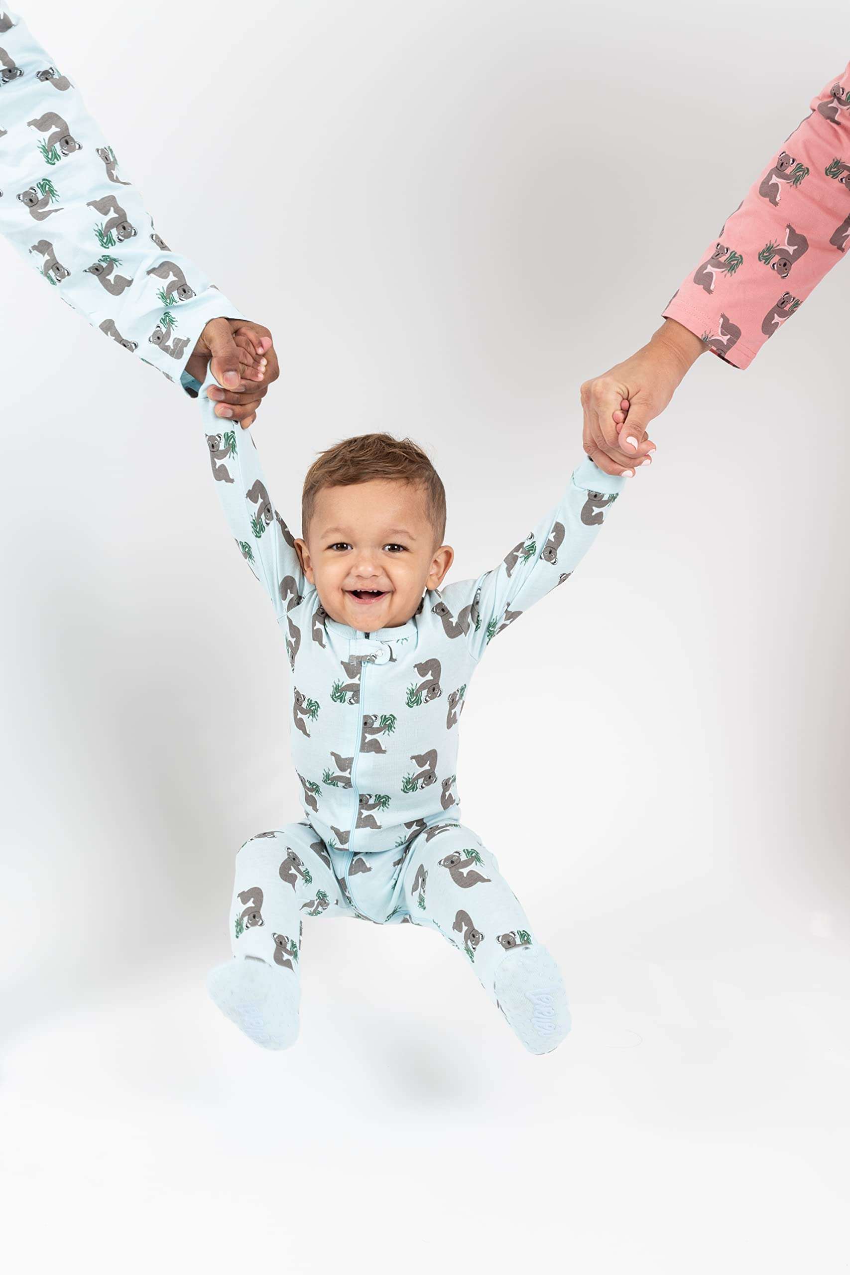 Leveret Kids & Toddler Footed Pajamas Boys Girls 100% Cotton Koala Blue (Size 0-3 Months) 4