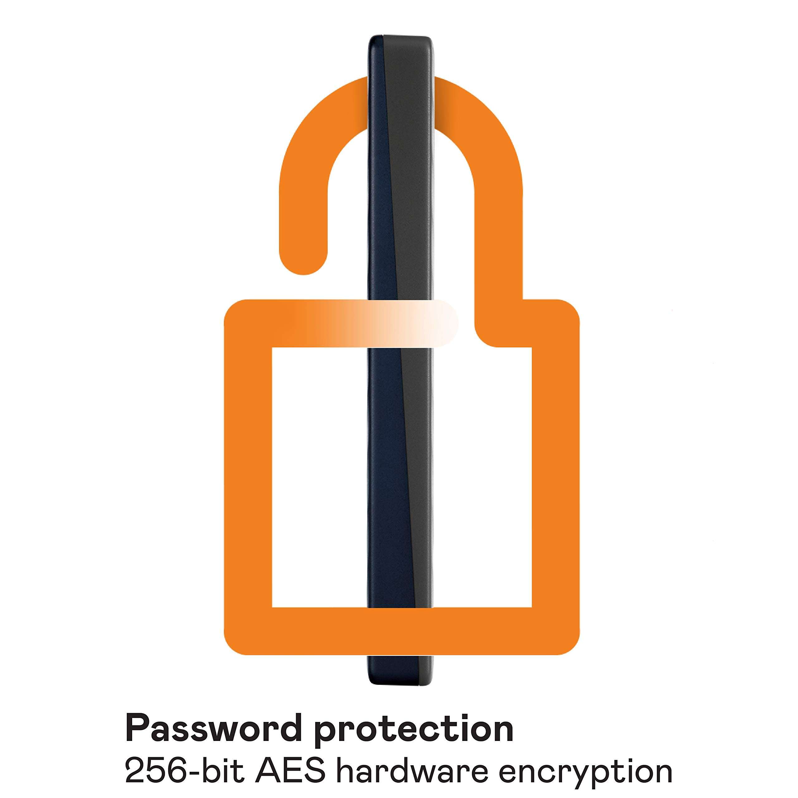 WD My Passport for Mac 2TB External Hard Drive (Mobile Storage, USB-C Enabled, WD Discovery Software, Password Protection, Mac Compatible, Easy to Use) Midnight Blue 4