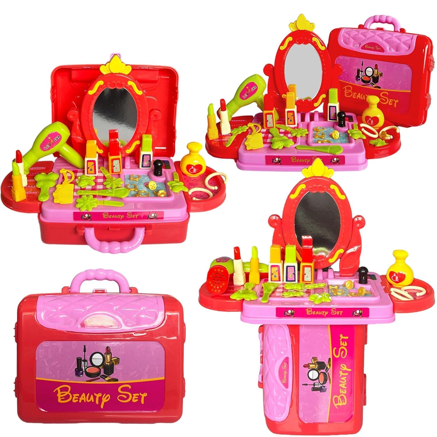 Mkv store 3 in 1 Cosmetic and Beauty Salon Toy Set with Handy Gift Set 21 Pieces (Multicolour) 6