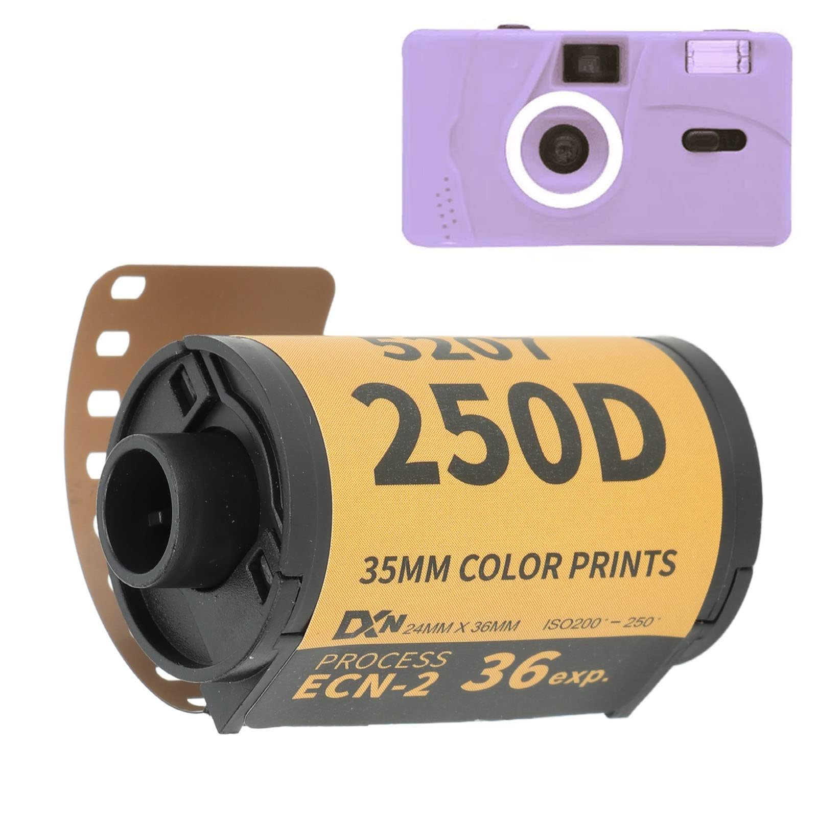 Ktsxxops 35mm Color Print Film Professional Wide Exposure Range ECN 2 Process Colour Print Camera Film for 135 Camera, 8 Sheet, 200-250, 1.9 x 1.1 in, 4