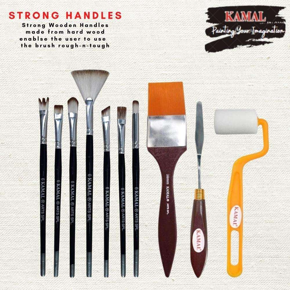 KAMAL Mix Exotic Full Toolkit with A4 Sketch PAD 140 GSM DOODLING, Painting, Sketching - Oil, Acrylic, Water, Poster Colours 3