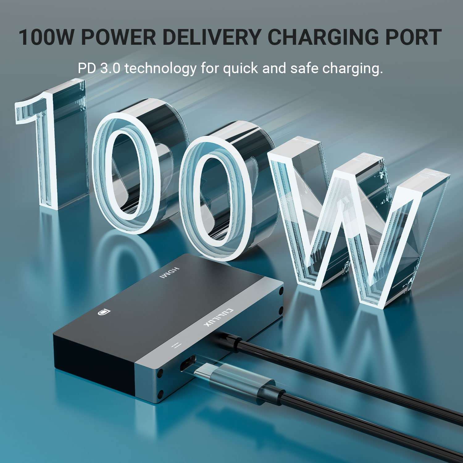 Cubilux 8K@60Hz Thunderbolt 4/3 to HDMI DisplayPort Adapter Support 100W PD Charging, USB Type C to HDMI/DP Converter Charger Compatible with Surface Pro Dell HP Lenovo Asus Alienware Laptop Computer 5