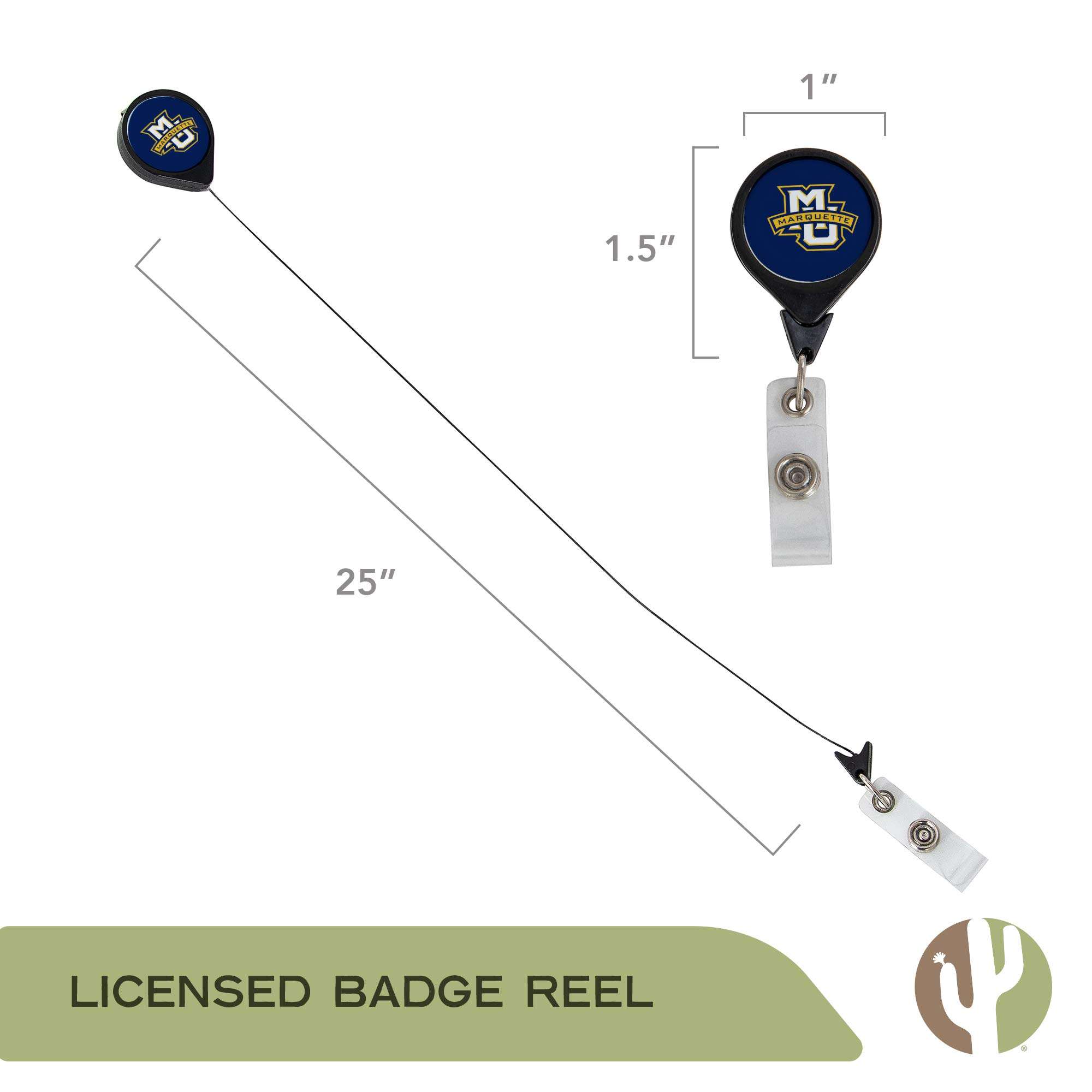 Marquette University Golden Eagles NCAA Retractable Badge Holder Ticket Clip Reel ID 4