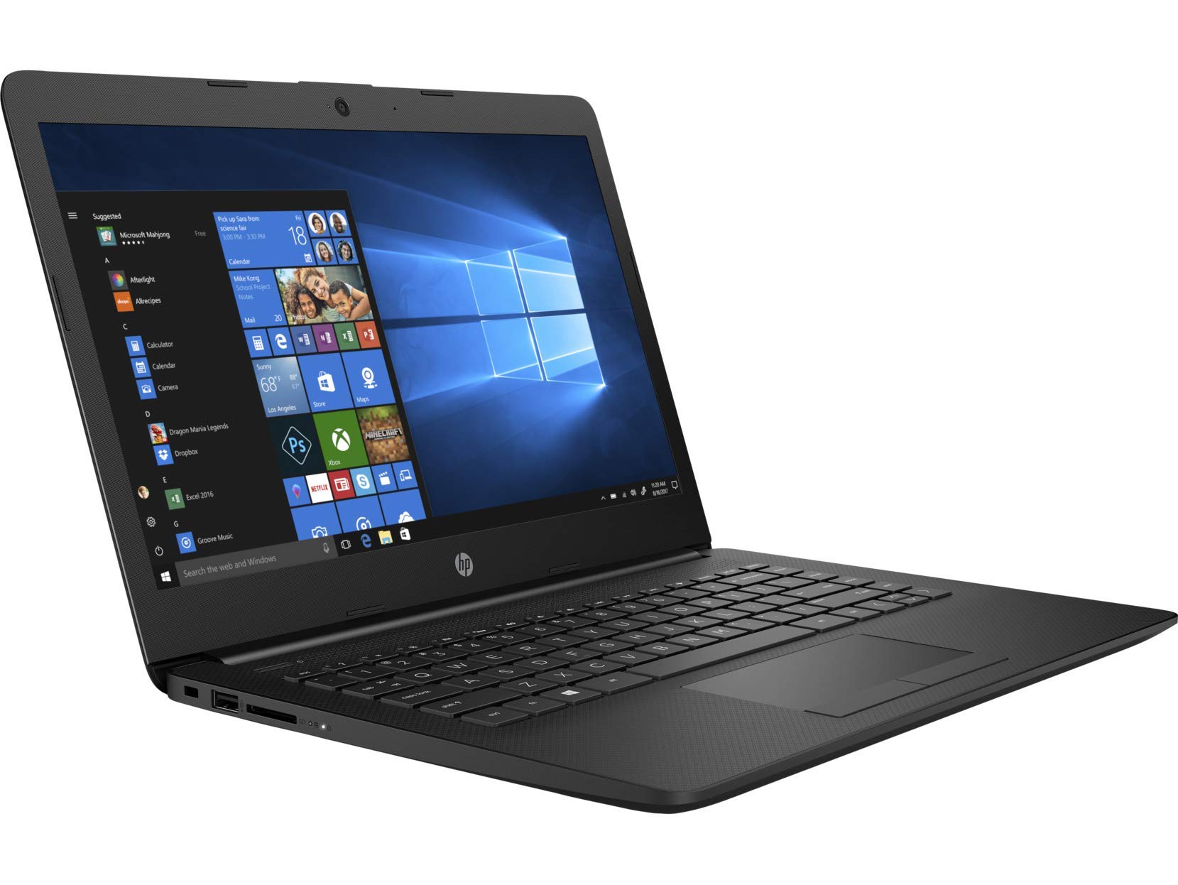 HP Laptop 14, 10th Gen Intel Core i5-10210U, 14-inch (35.6 cm), HD, 8GB DDR4, 512GB SSD, Intel UHD graphics, Thin & light, Dual speakers, BrightView display (Win 10, MSO 2019, Black, 1.5 kg), ck2018TU 2