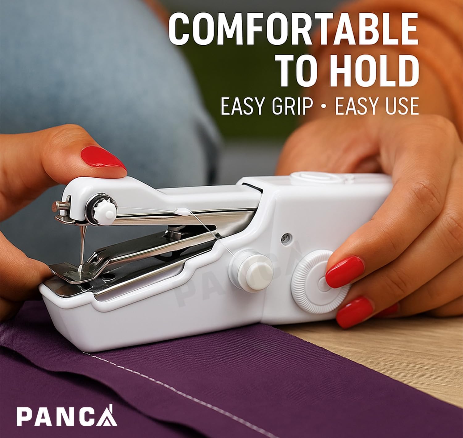 PANCA Handy Stitch Mini Hand Sewing Machine | Portable Stapler Style Silai Machine for Quick Repairs & Home Tailoring | Lightweight Handheld Stitching Tool (Handy Stitch) 6