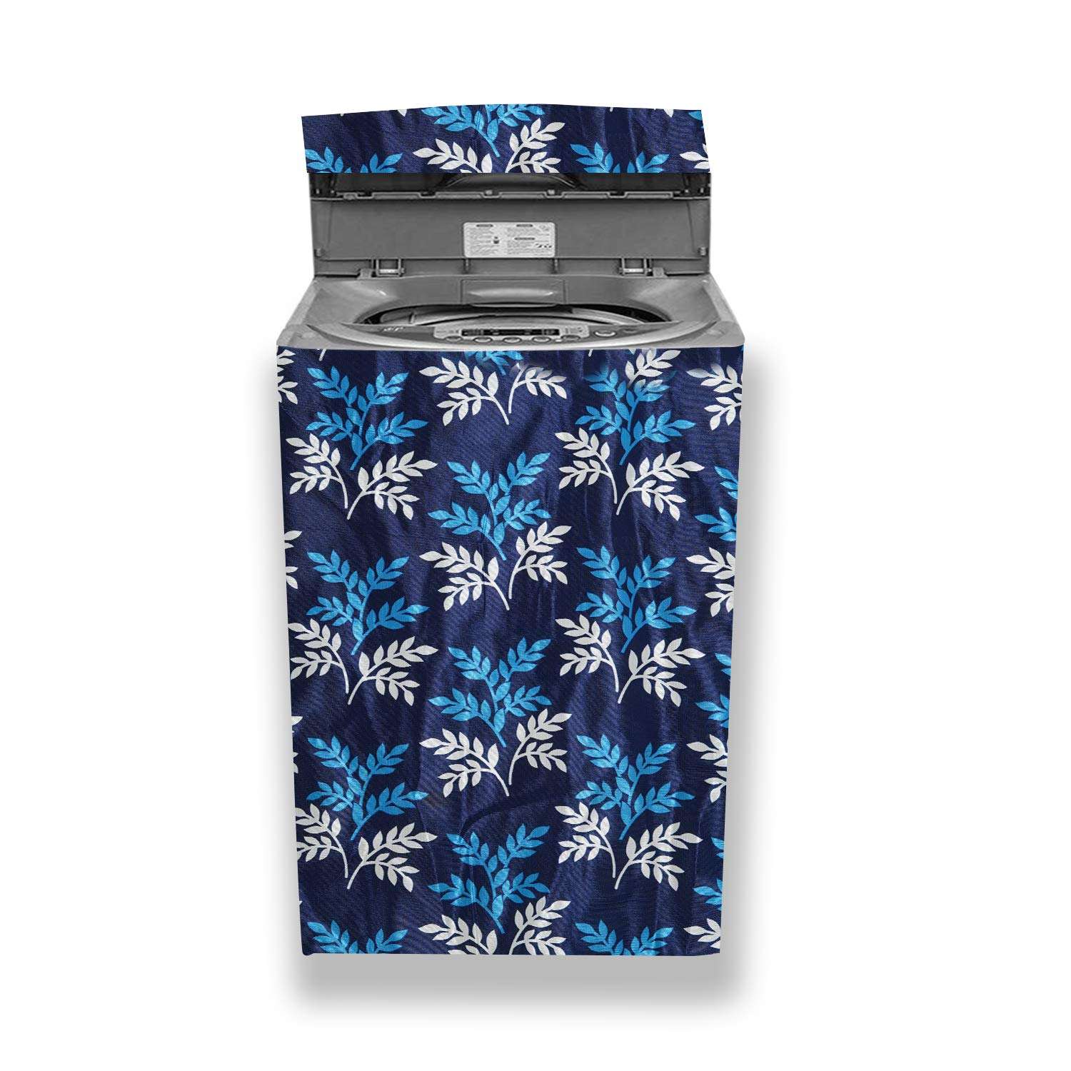 KANUSHI Industries® Microwave/Oven Top Cover + 1 Pc Top Load Fully Automatic Washing Machine Cover + 1 Pc Fridge/Refrigerator Top Cover(CPY2-FRI+Micro+W.M-Fully-Blue-Small-LEVS) 4