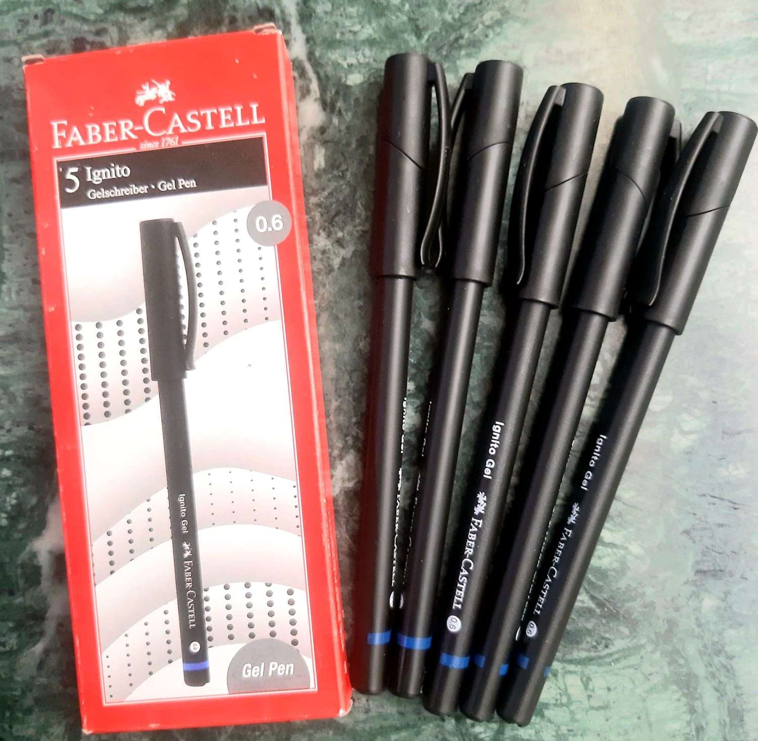 Faber-Castell Ignito Gel Pen Blue Set of 10 1