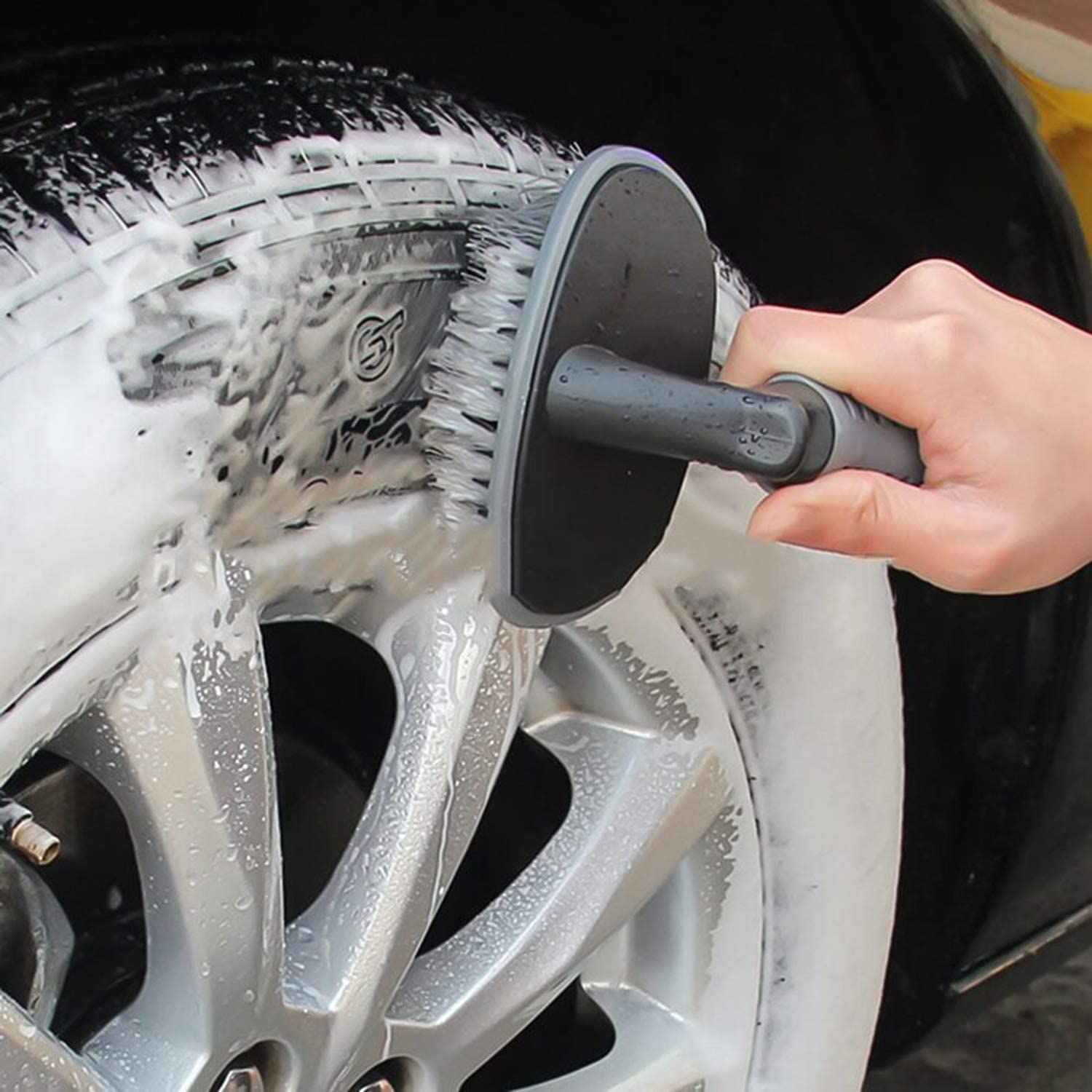 AKSMIT Bike Chain Brush & Bike TIRE Brush Grey Cleaning Combo for Honda Activa i 5