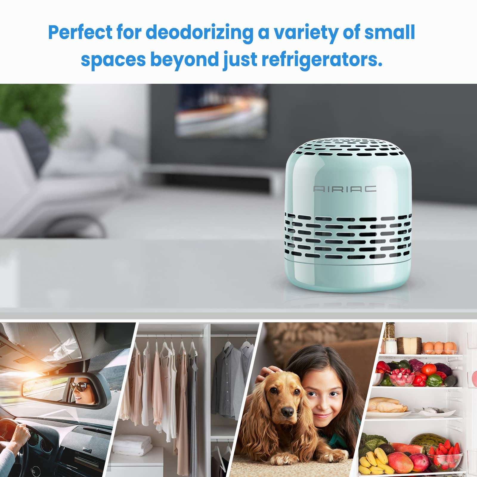 Fridge Deodorizer,10-Year Refrigerator Deodorizer Odor Eliminator,Replaces Baking Soda for Fridge and Freezer Absorber Charcoal Bags 6