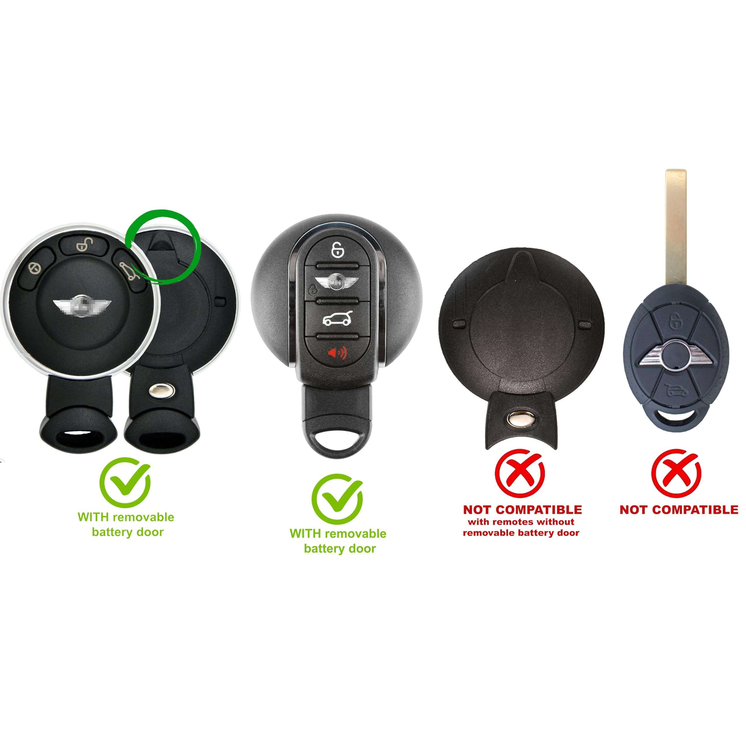 (2 Pack) Remote Key Fob Battery OEM (Bundle W. Tool) CR2032 2032 fits case Shell Cover Light led fits Faraday Pouch for Mini (2006-2020) Cooper S Paceman Countryman Clubman (Must Have Comfort Access) 3