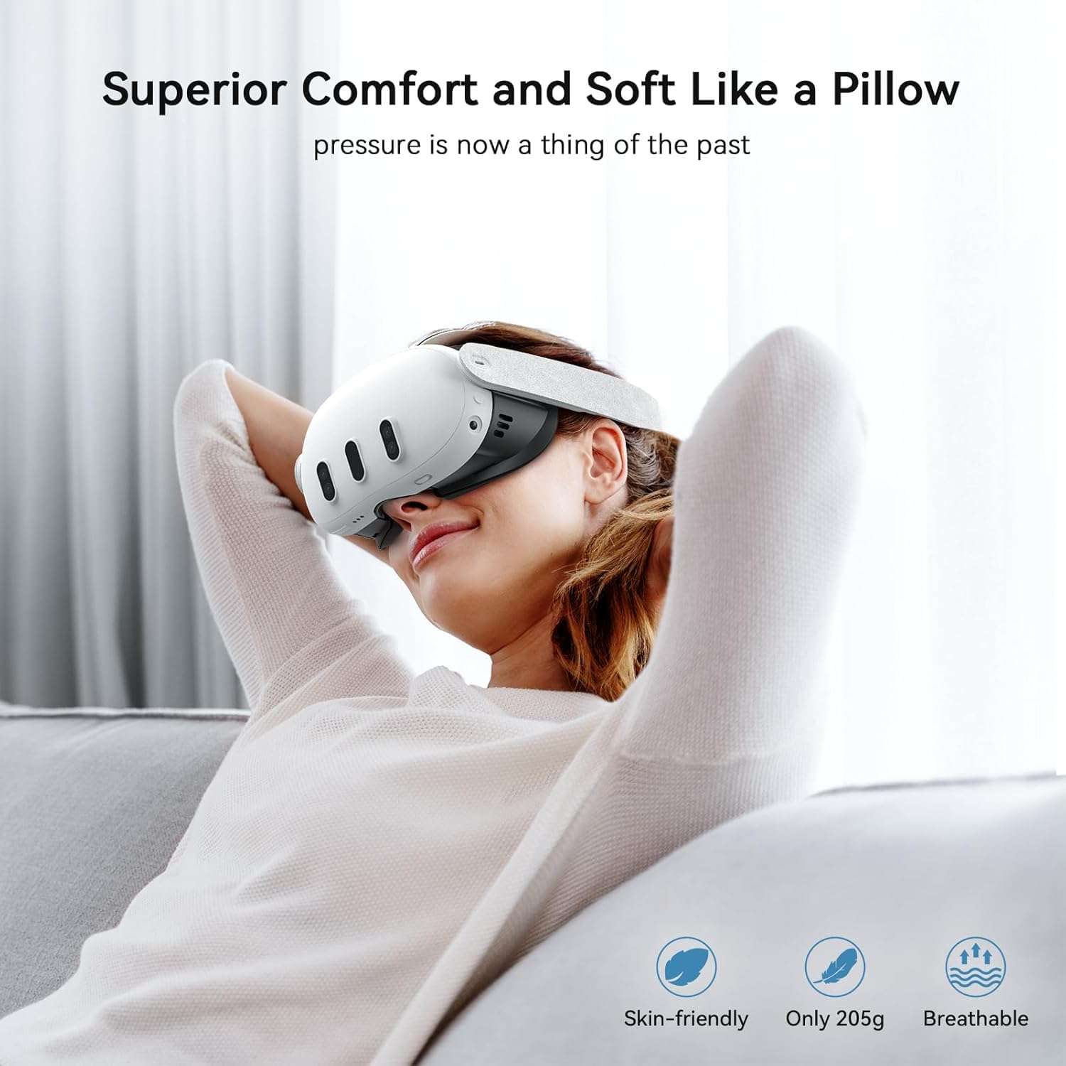 AMVR Face Cover Pad Facial Interface Compatible with Meta/Oculus Quest 3 Accessories, with 2 Pcs Soft PU Face Cushion Pad Replacement, NOT Compatible with Meta Quest 3S 6