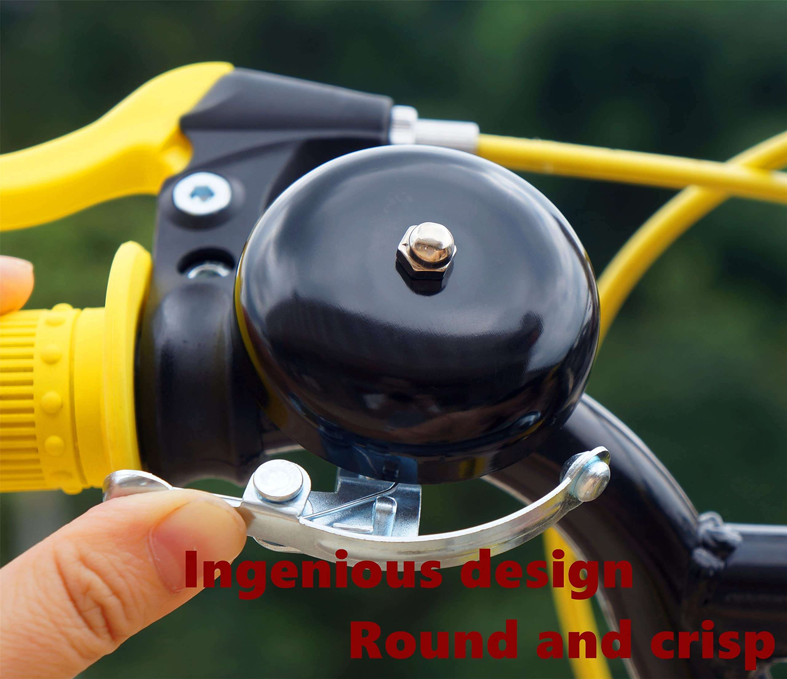 Yunshan Classic Bell, Loud Crisp Clear Sound Bicycle Accessories for Adults Youths, Stylish Horn for Road and Mountain Bike (Blue) 2