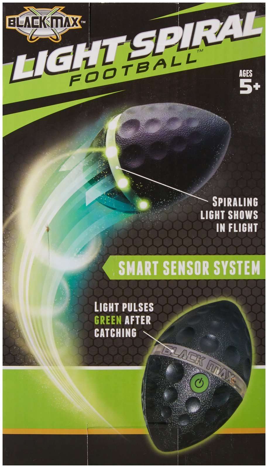 Diggin Black Max Light Spiral Football Toy 3