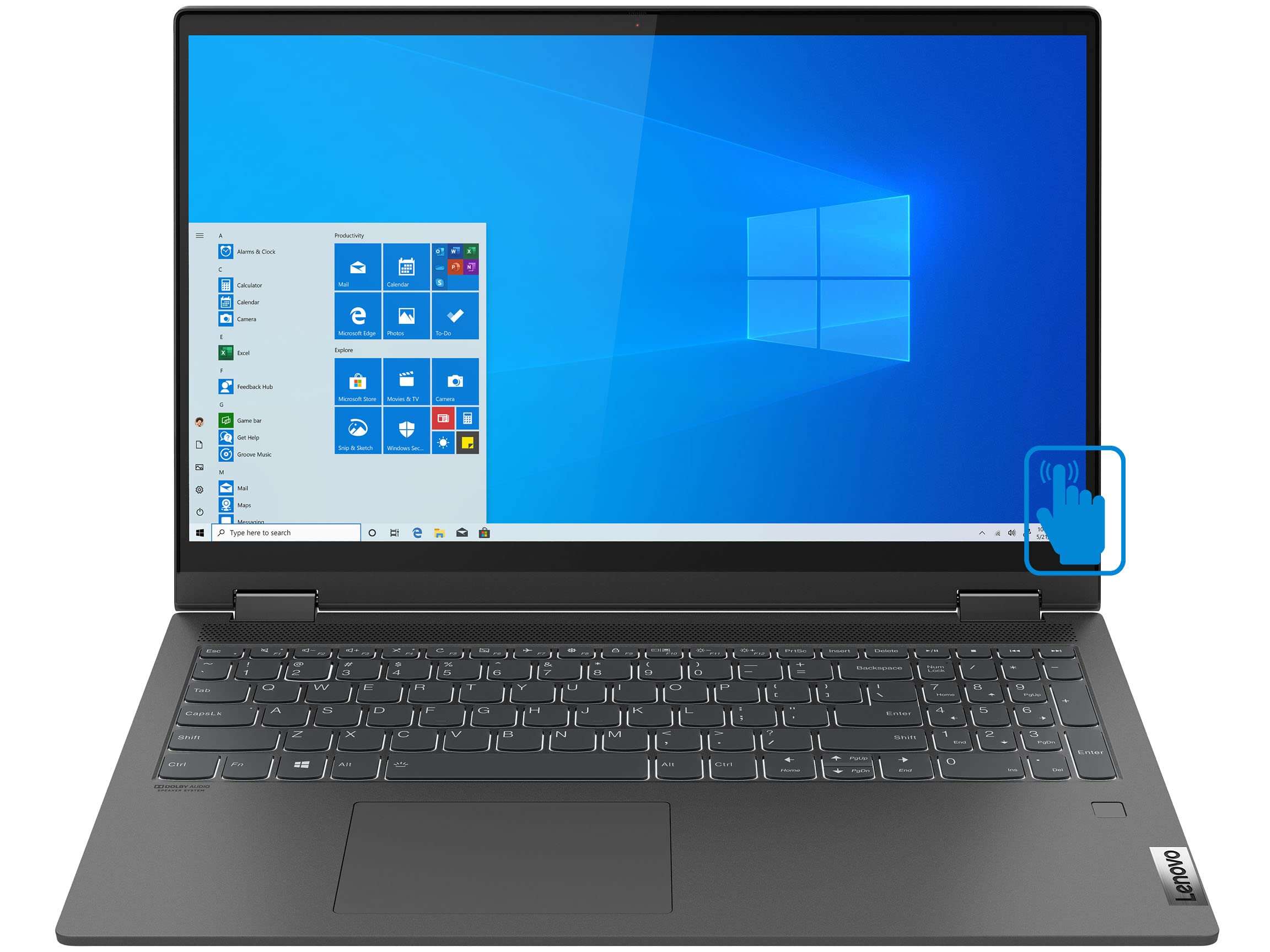 Lenovo IdeaPad Flex 5 15A 2-in-1 Laptop 15.6" 60Hz FHD Touchscreen IPS Display (AMD Ryzen 7 5700U 8-Core, 16GB RAM, 1TB PCIe SSD, AMD Radeon, Backlit KYB, FP, WiFi 6, BT 5.2, Webcam, Win10Pro) w/Hub 2