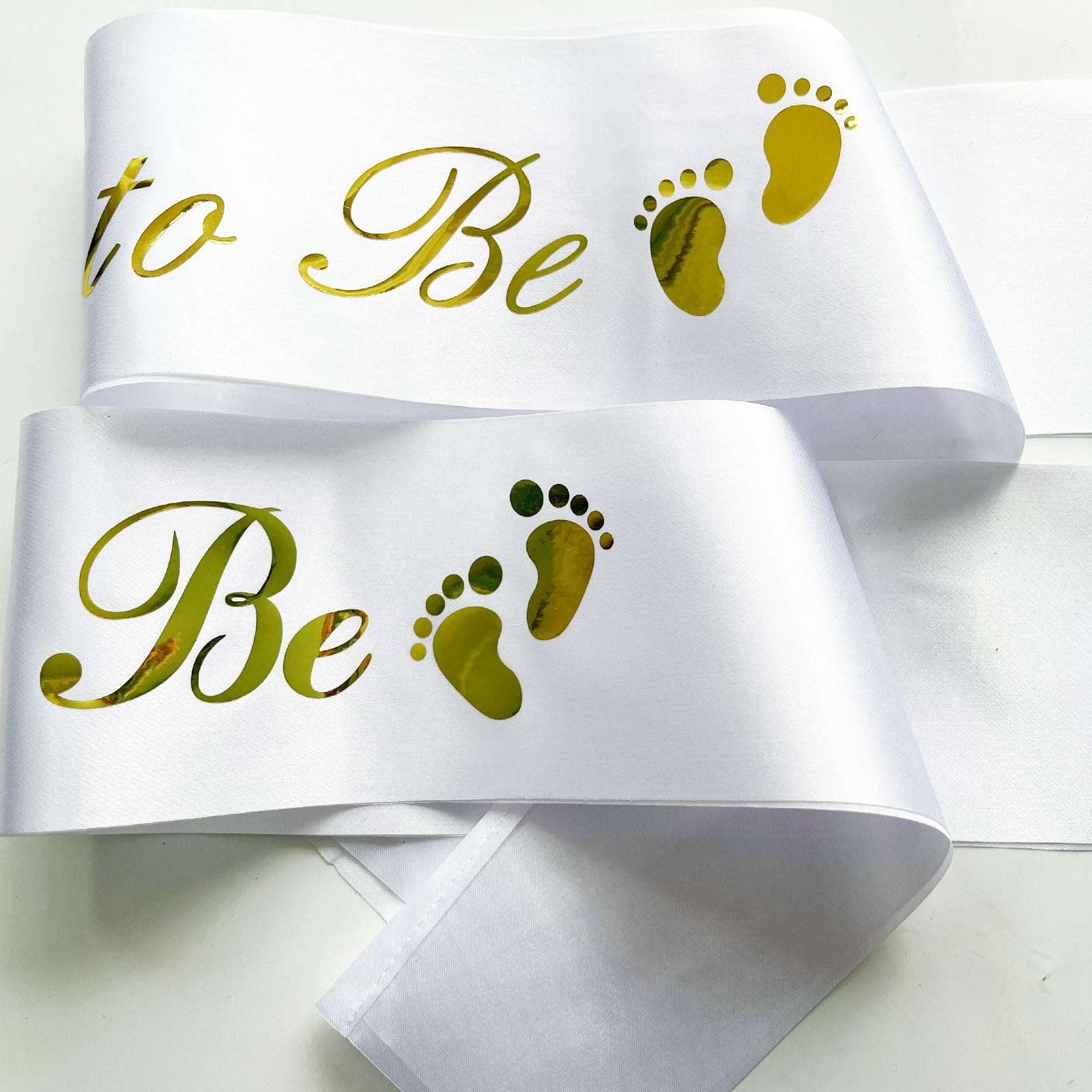 NAUXIUDSJS Mom To Be Sash, Dad to Be Sash, Gift Ideas for Soon to Be Parents, Pregnancy Announcement, Boy or Girl, Baby Shower Party Decorations, Gifts, Favors, Mommy Supplies Gender Reveal, White 4