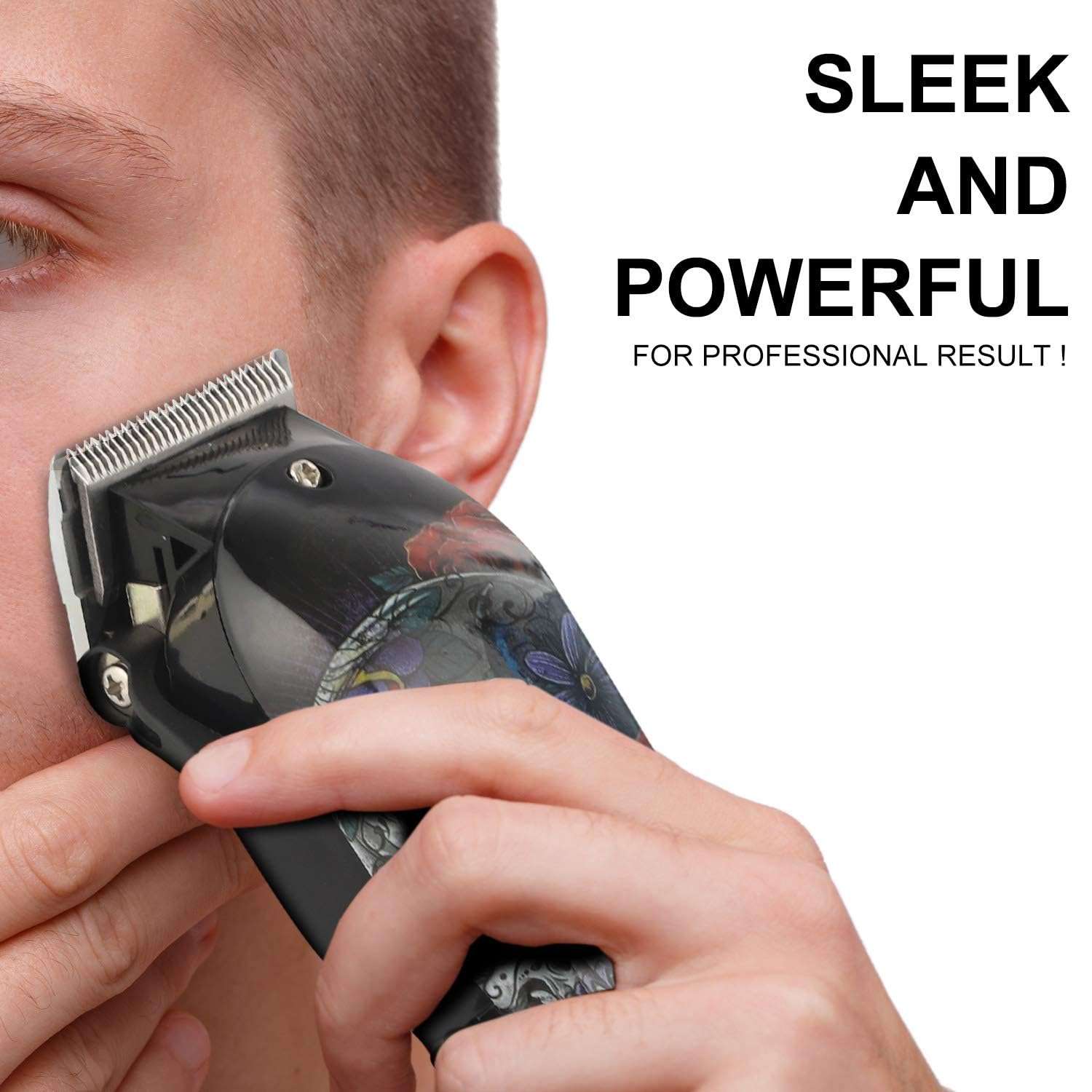 IAS KM-735 Professional Powerful Cordless Retro Hair Cutter Electric Salon Beard Trimmer Hair Cutting Machine 2200mAh Lithium Battery 6