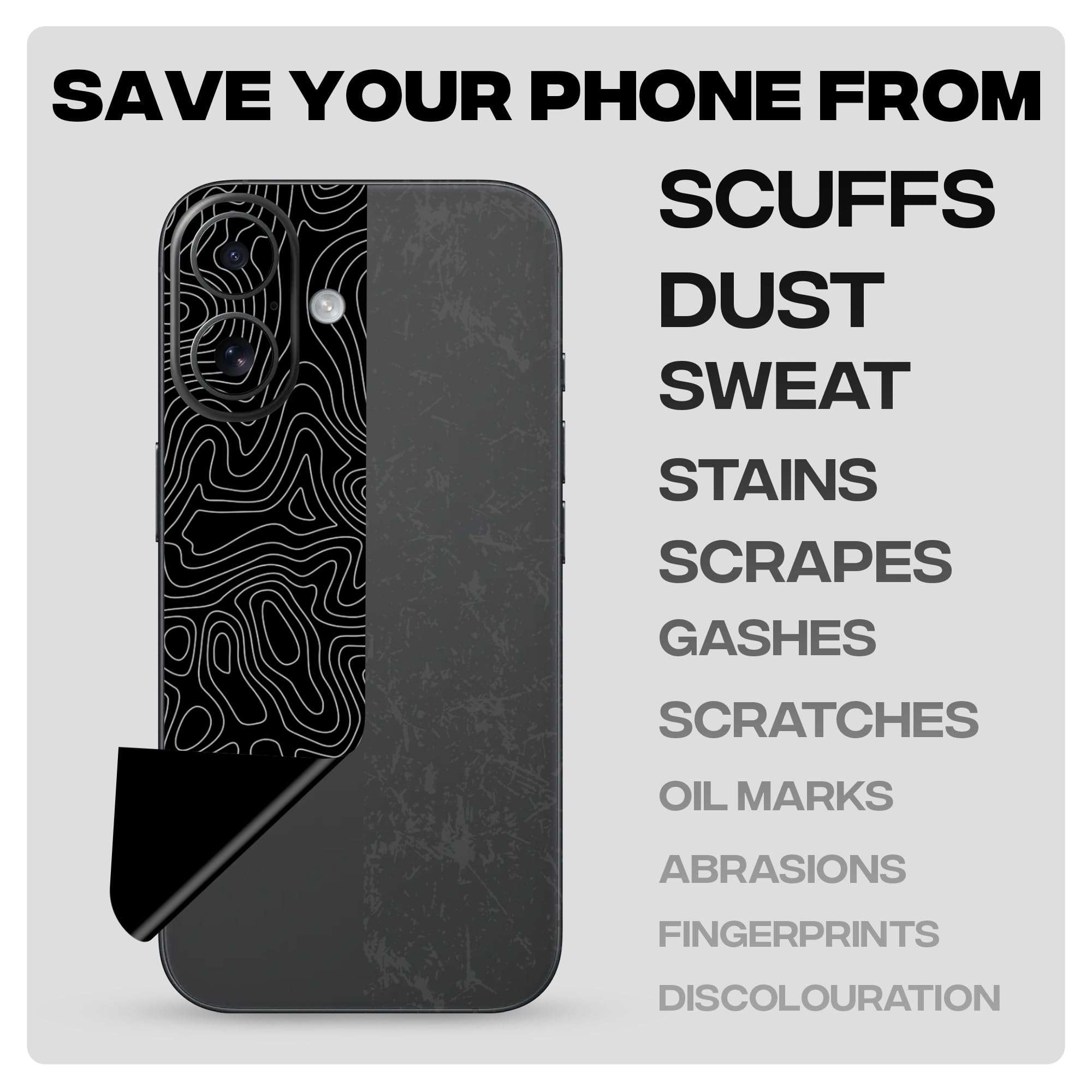 Capes India Mobile Phone Skins Compatible with Apple iPhone 16 | Not a Cover/Case | Protective Film Vinyl Sticker (Galaxy, Full Body Skin) 3