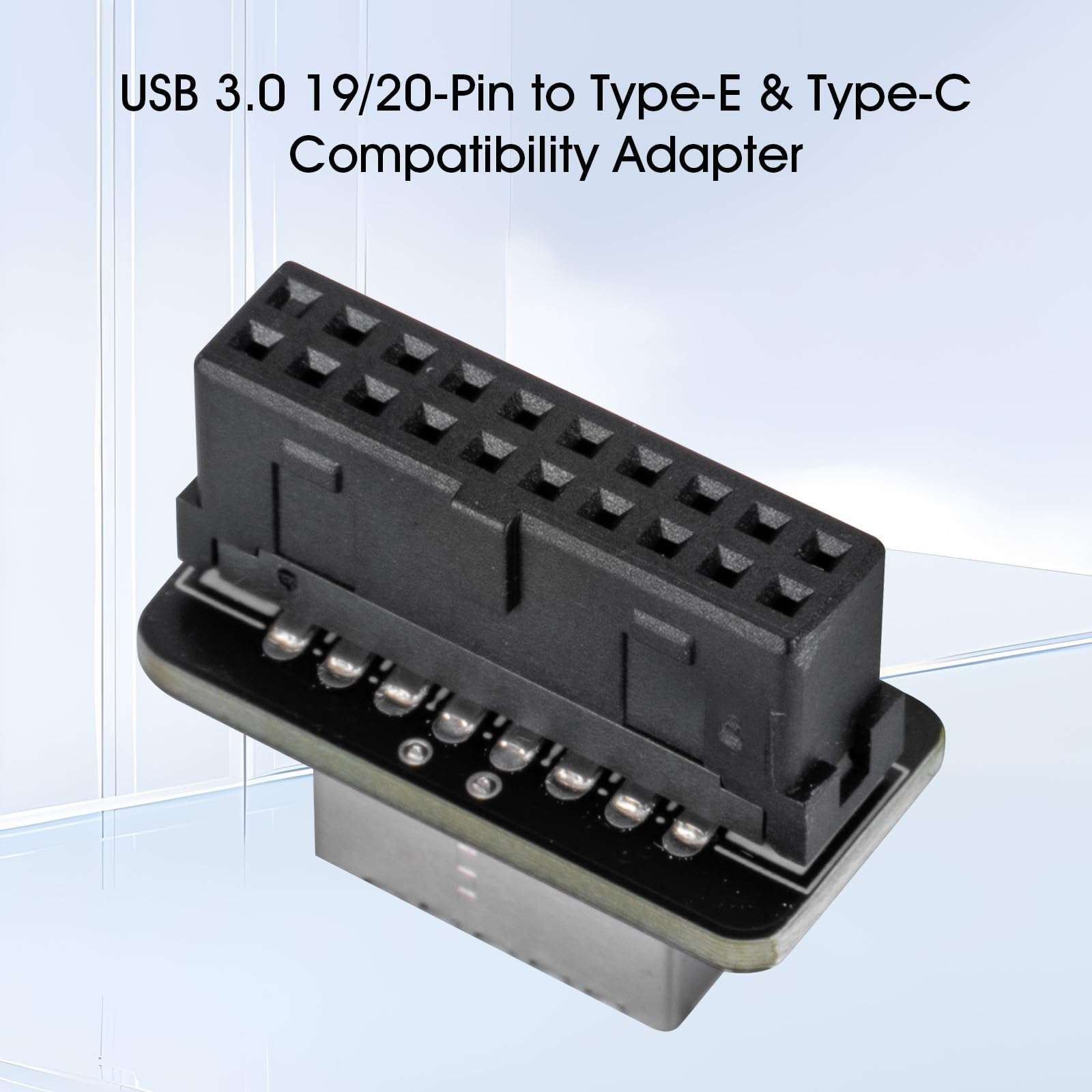 YSIUENG USB 3.2 Gen 1 to Gen 2 Header Adapter [2-Pack] – Vertical USB 3.1 Type-E Key-A to USB 3.0 20 Pin Converter for Type-C Motherboard (Up to 10Gbps) 3