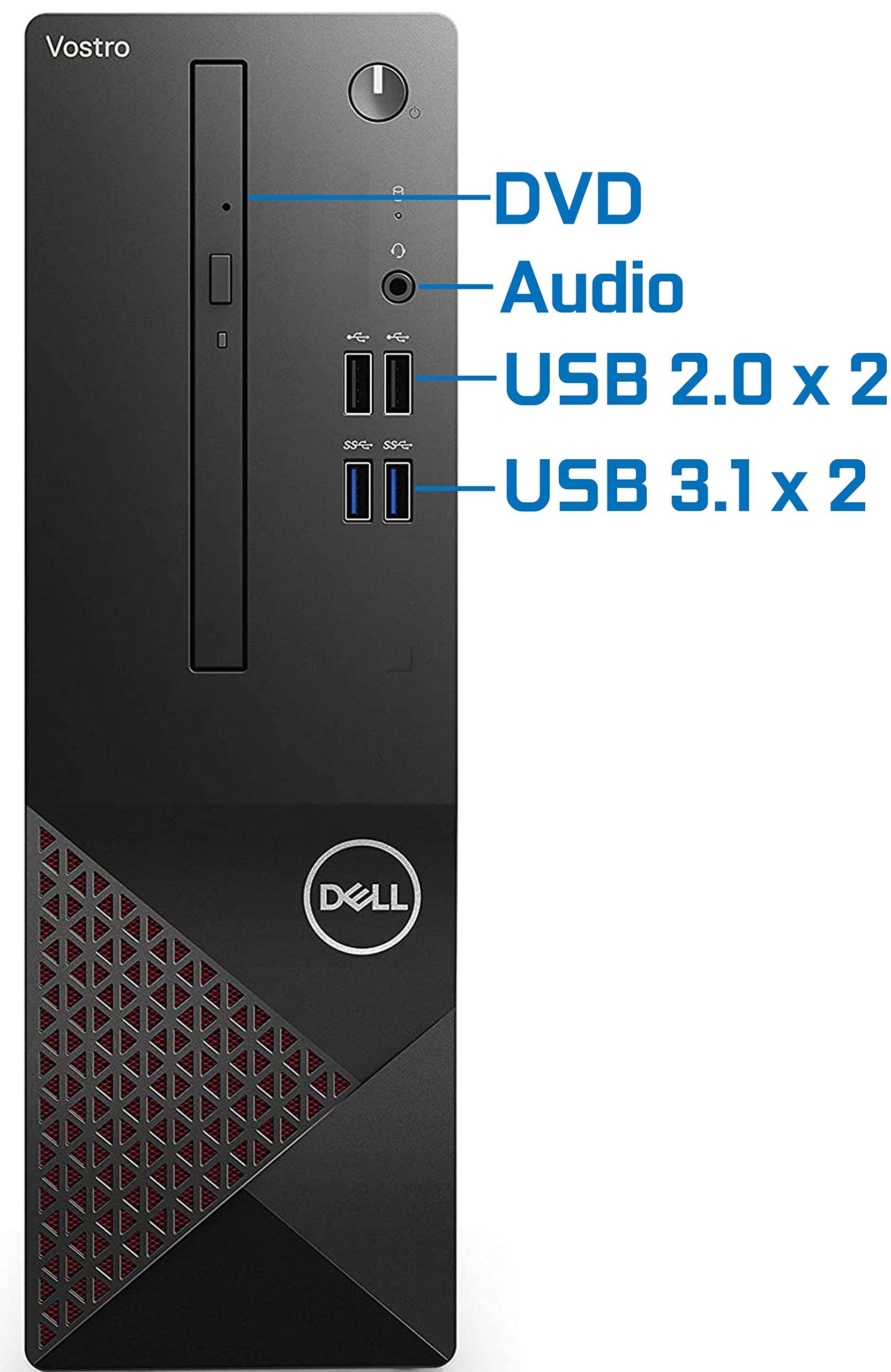 Dell Vostro 3681 SFF Desktop - Intel i7-10700, 32GB RAM, 1TB NVMe SSD, Intel UHD Graphics 630 4K 2-Monitor Support, DVD, HDMI, VGA, Wi-Fi, BT - Windows 10 Pro 2