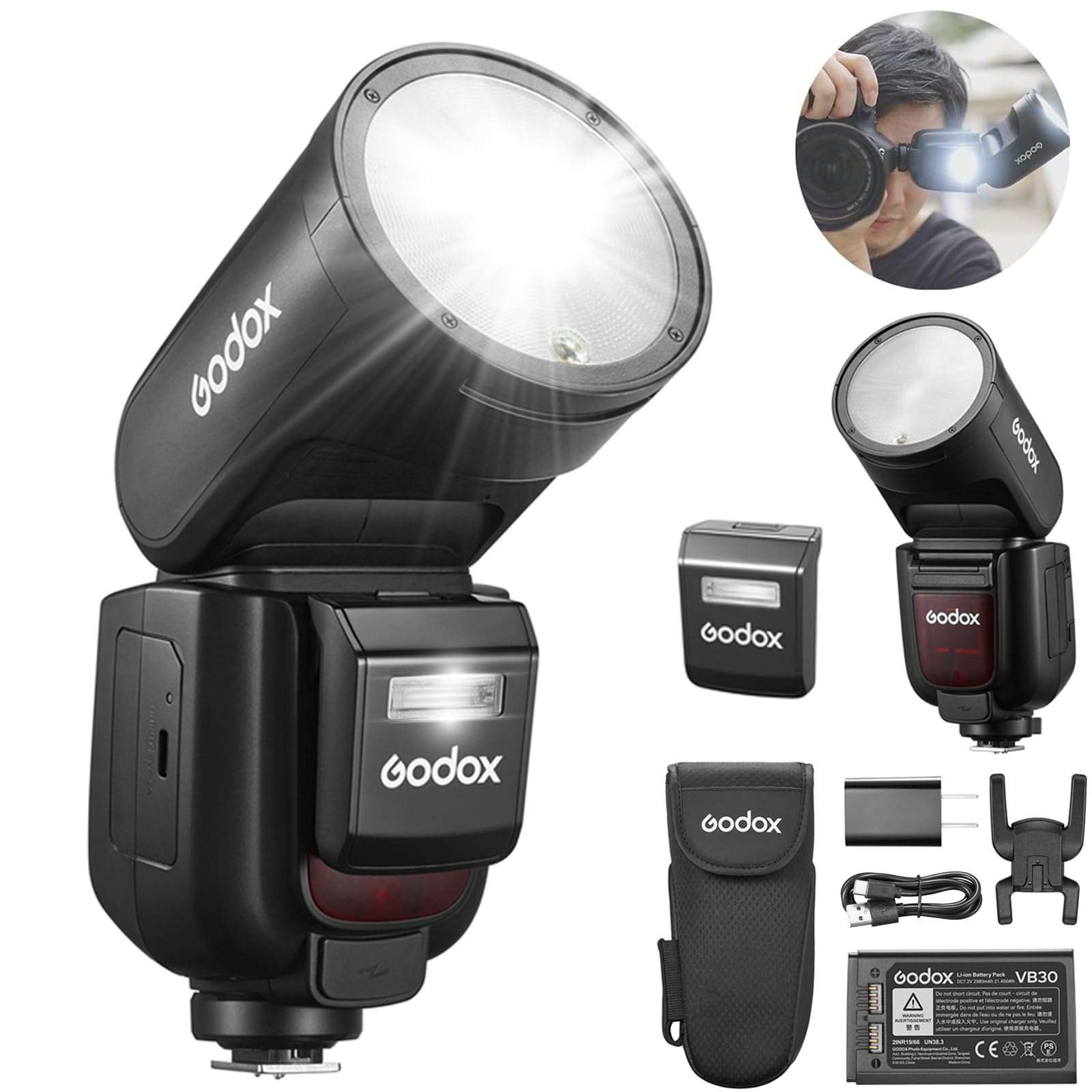 Godox V1Pro N V1Pro-N Camera Flash Speedlight Godox V1-N Upgraded Version for Nikon Cameras 1