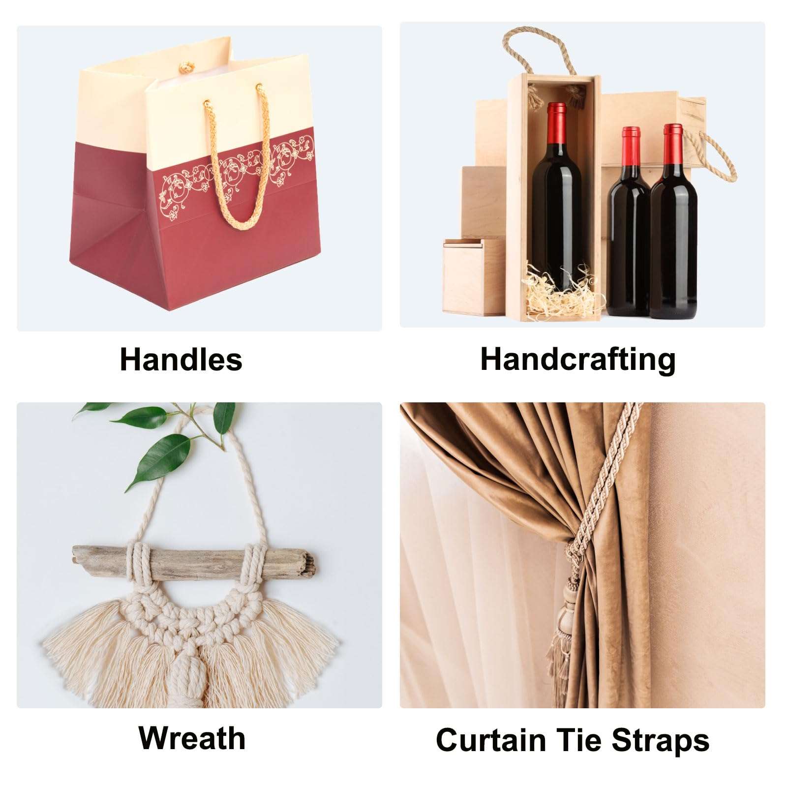 Rebower Trim Cord Rope, 3mm / 7.6 Yards Nylon Twisted Trim Cord Rope Thread String Rope Cord Braid Trim [for Sewing Home Decor Crafts] - 0.12 Inch/Coffee 6