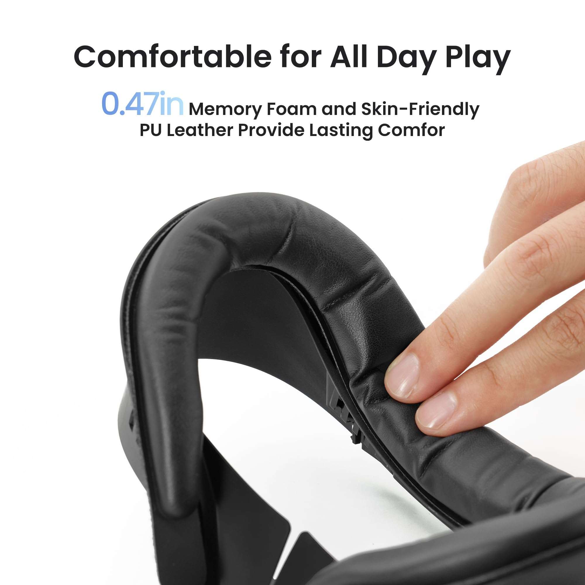 KIWI design V4 Facial Interface Face Pads Compatible with Oculus/Meta Quest 3S, NOT Compatible with Meta Quest 3 6