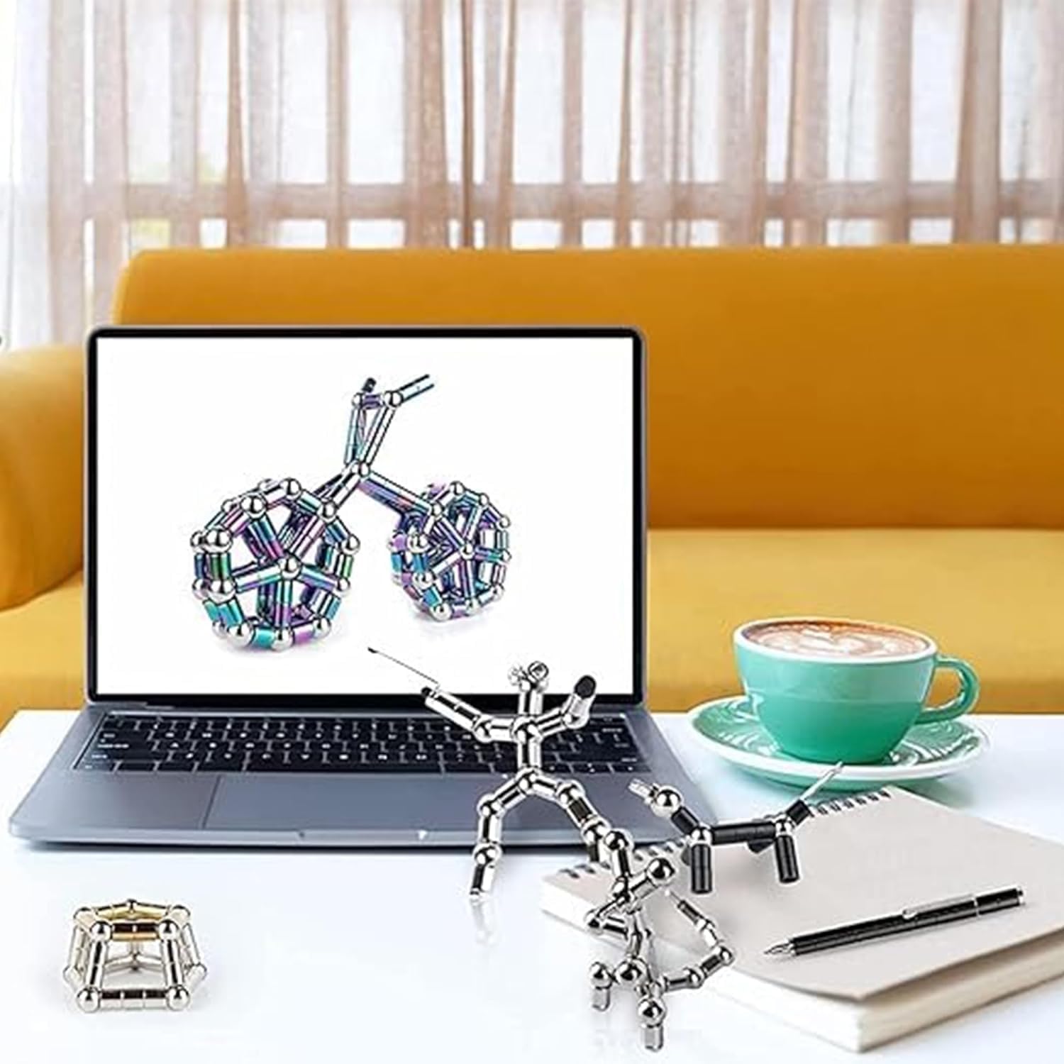 LAYZOO Magnetic Fidget Pen | Decompression Toy with Magnetic Rings and Steel Balls | Stress Relief Creative Gadget for Kids, Teens, and Adults 3