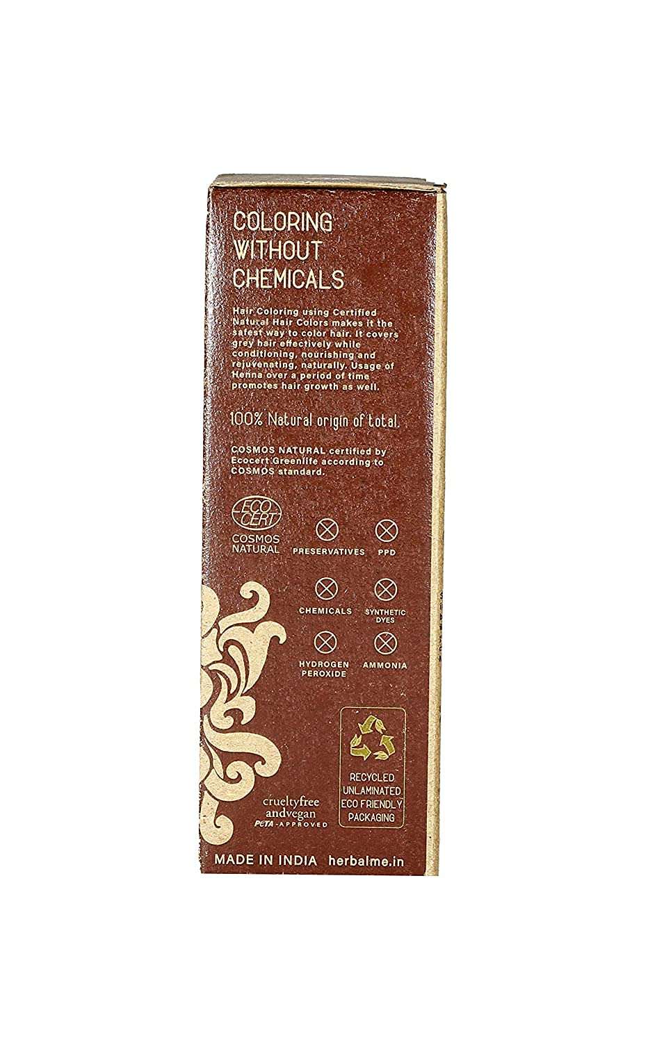 HM HERBAL ME 100% Pure & Natural CERTIFIED Nut Brown Henna Hair Colour, Organic Mehndi Powder for Hair Color For Unisex, 200g 2