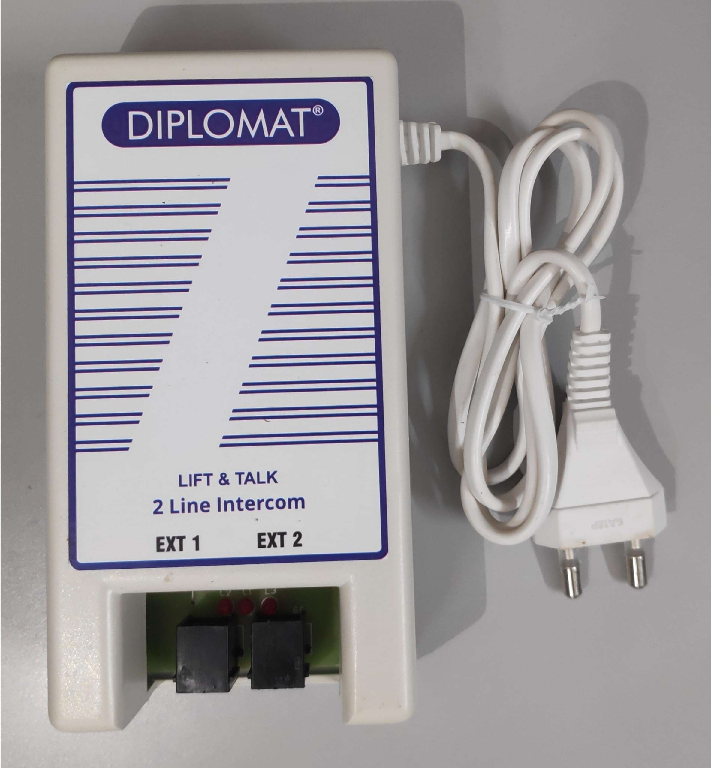 Navkar Systems Diplomat Lift and Talk 2 Line Intercom System, White 1