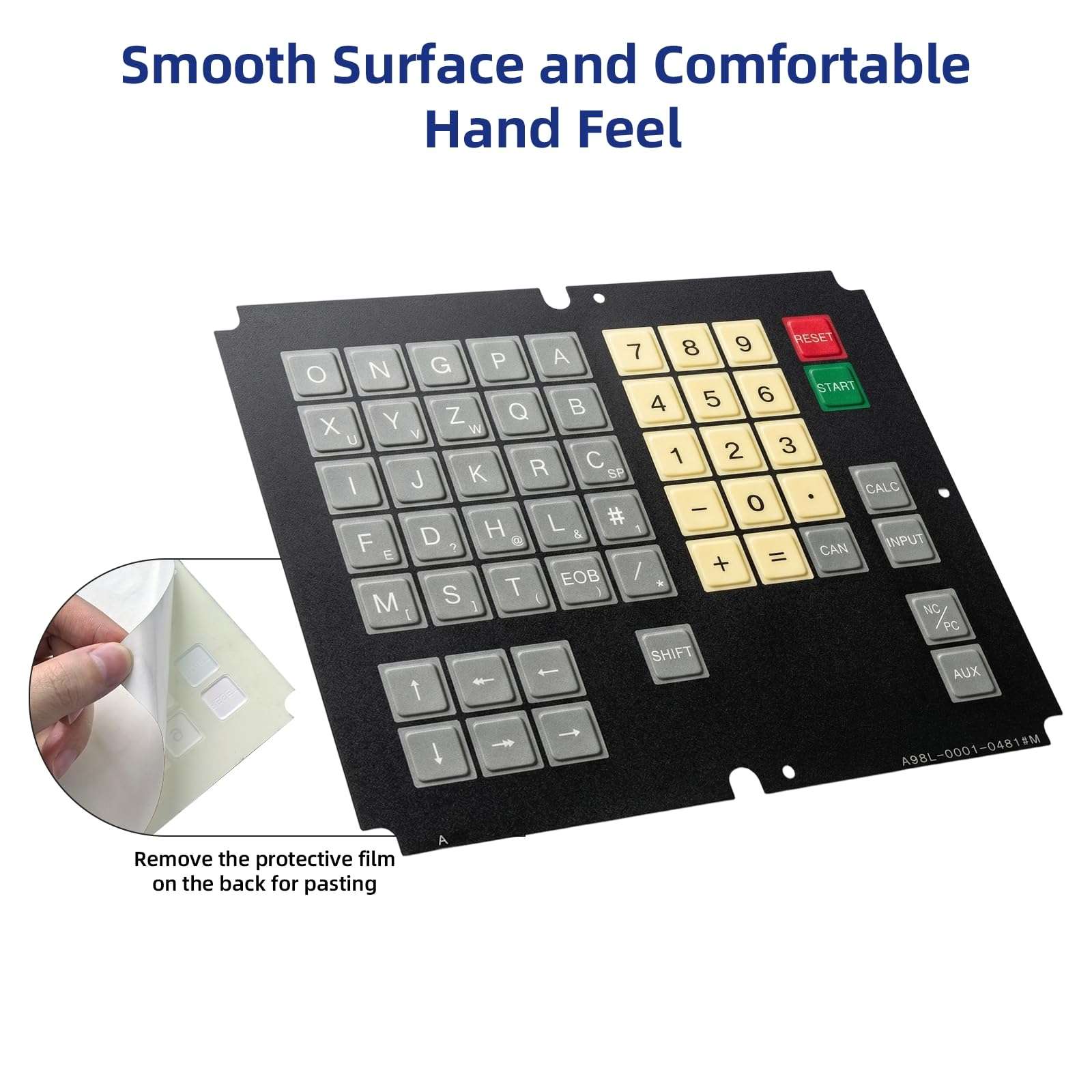Timsenkoo A98L-0001-0481#M Membrane Keypad for Fanuc 10-11M Keyboard Replacement 5