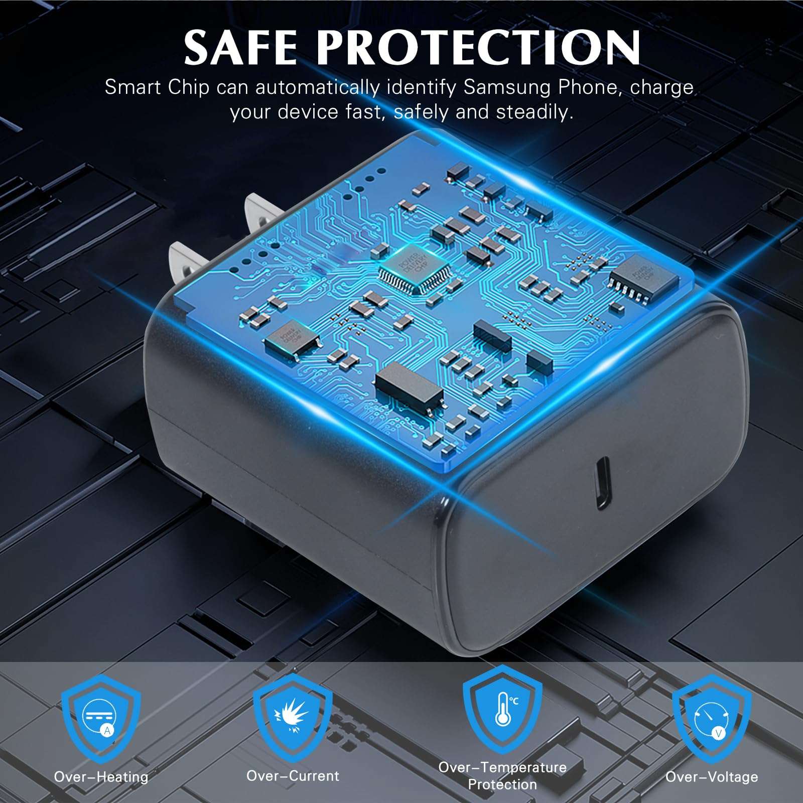 Super Fast USB C Charger for Samsung,45W Samsung Charger Fast Charging Block,2Pack Quick Android Phone Charger 6FT Long Type C Charging Cord for Samsung Galaxy S26 Ultra/S25+/S24+/S23 FE/S22/S21+/S20 6