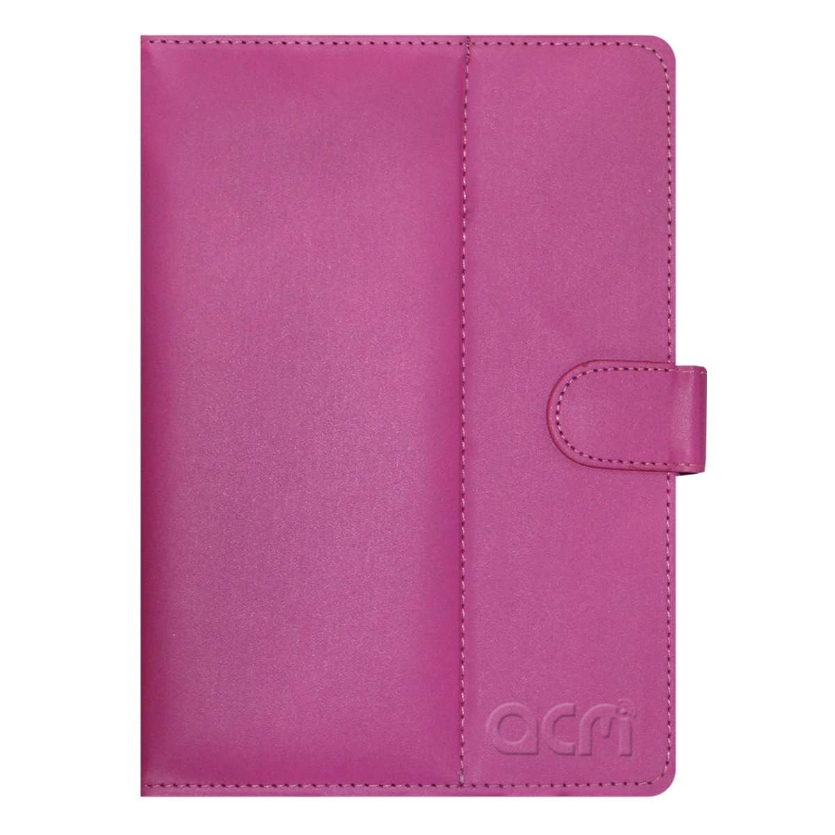Acm Leather Flip Flap Case Compatible with Celkon Ct744 Tablet Cover Stand Pink 3