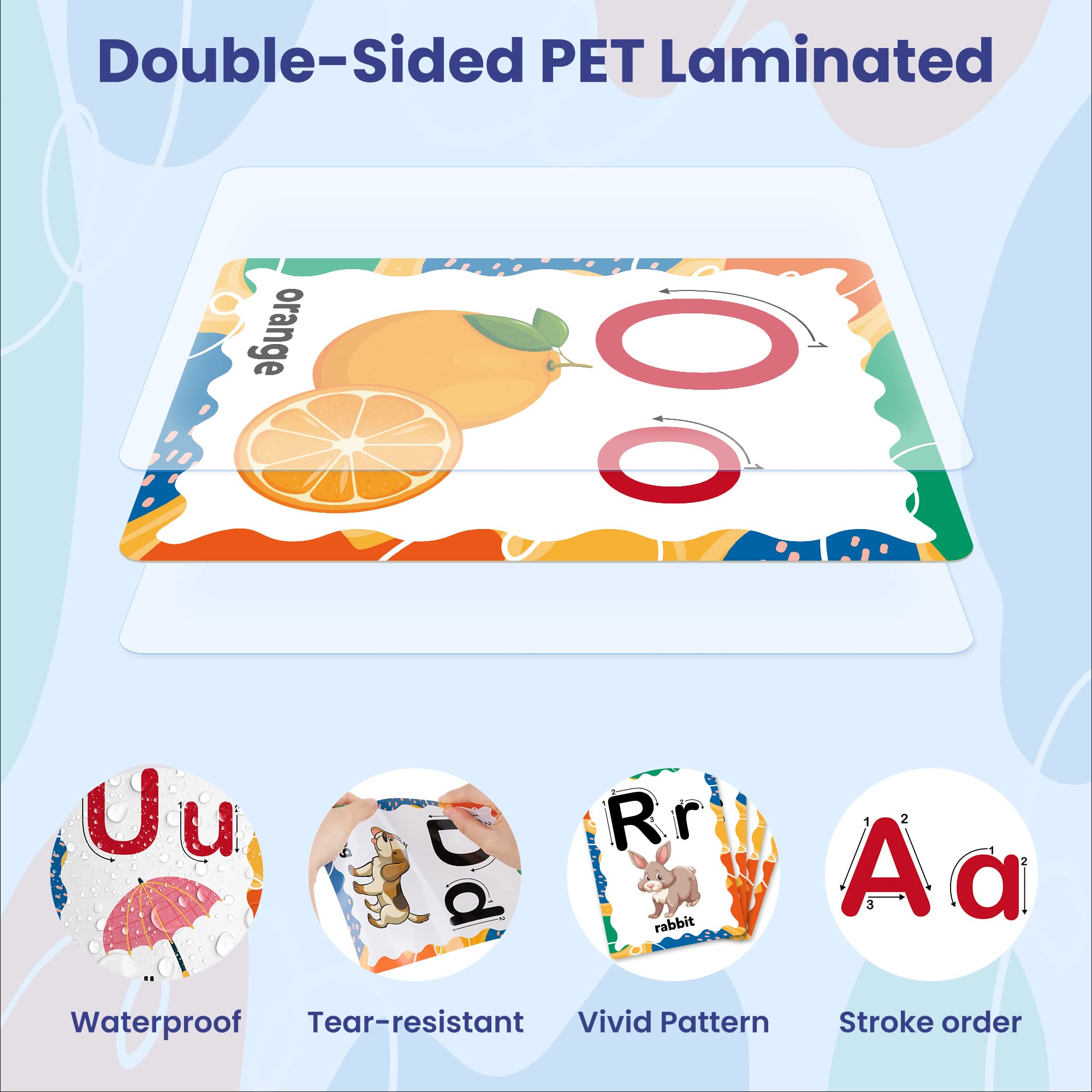 D-FantiX 58 Pieces Alphabet and Number Bulletin Board Set & 36 Colors Washable Markers for Kids 6