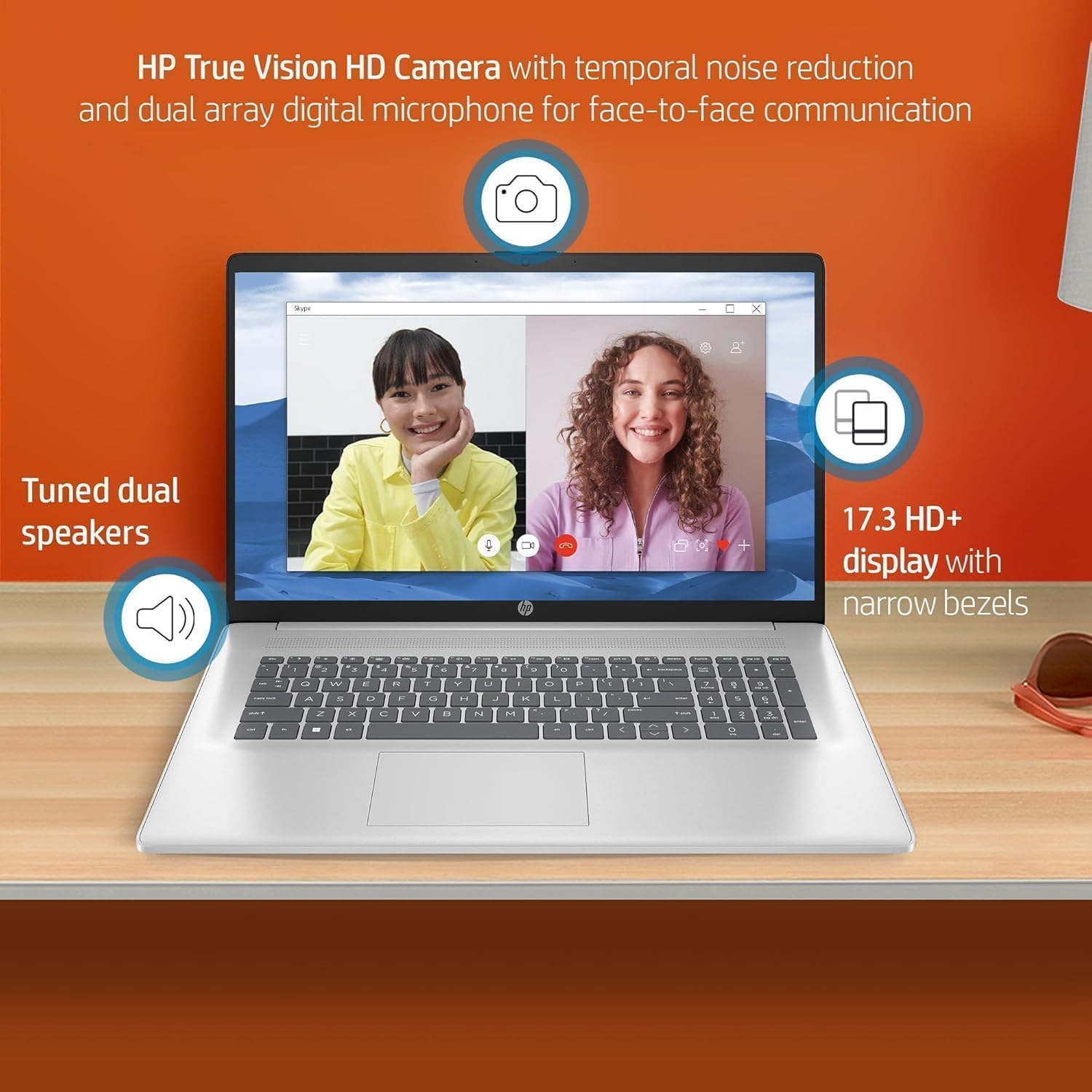 HP 17 inch Laptop, Microsoft Office Lifetime License & Windows 11 Pro, 17.3" FHD Display, AMD Ryzen 5 7430U, 32 GB RAM, 2 TB SSD, AMD Radeon Graphics, Anti-Glare,Wi-Fi 6, w/Accessories 4