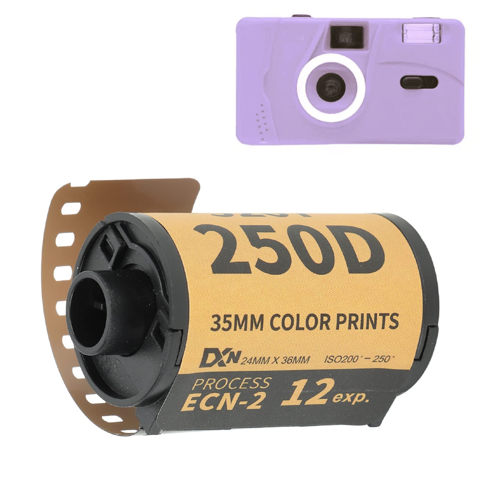 35mm Camera Color Film, ISO 200-250 Colour Print Camera Film,Camera Color Print Film Fine Grain Wide Exposure Latitude HD Color Negative Film for 135 Camera, ECN 2 (12 Exposures) 6