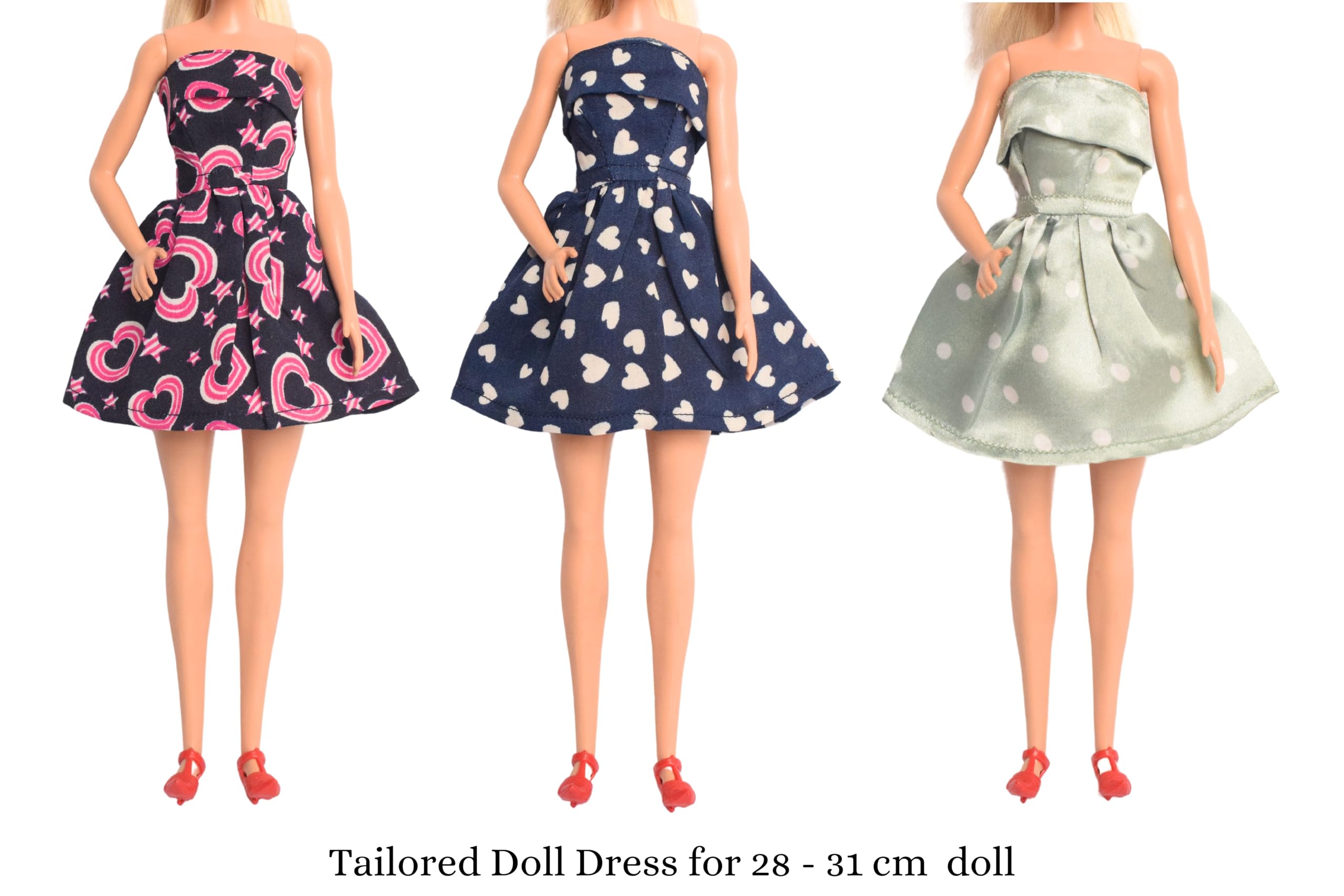 El Figo Doll Clothes, Doll Dresses and Accessories Featuring 3 Printed Outfits with Accessories (Tailored Doll Dress for 28 - 31 c.m ) 3