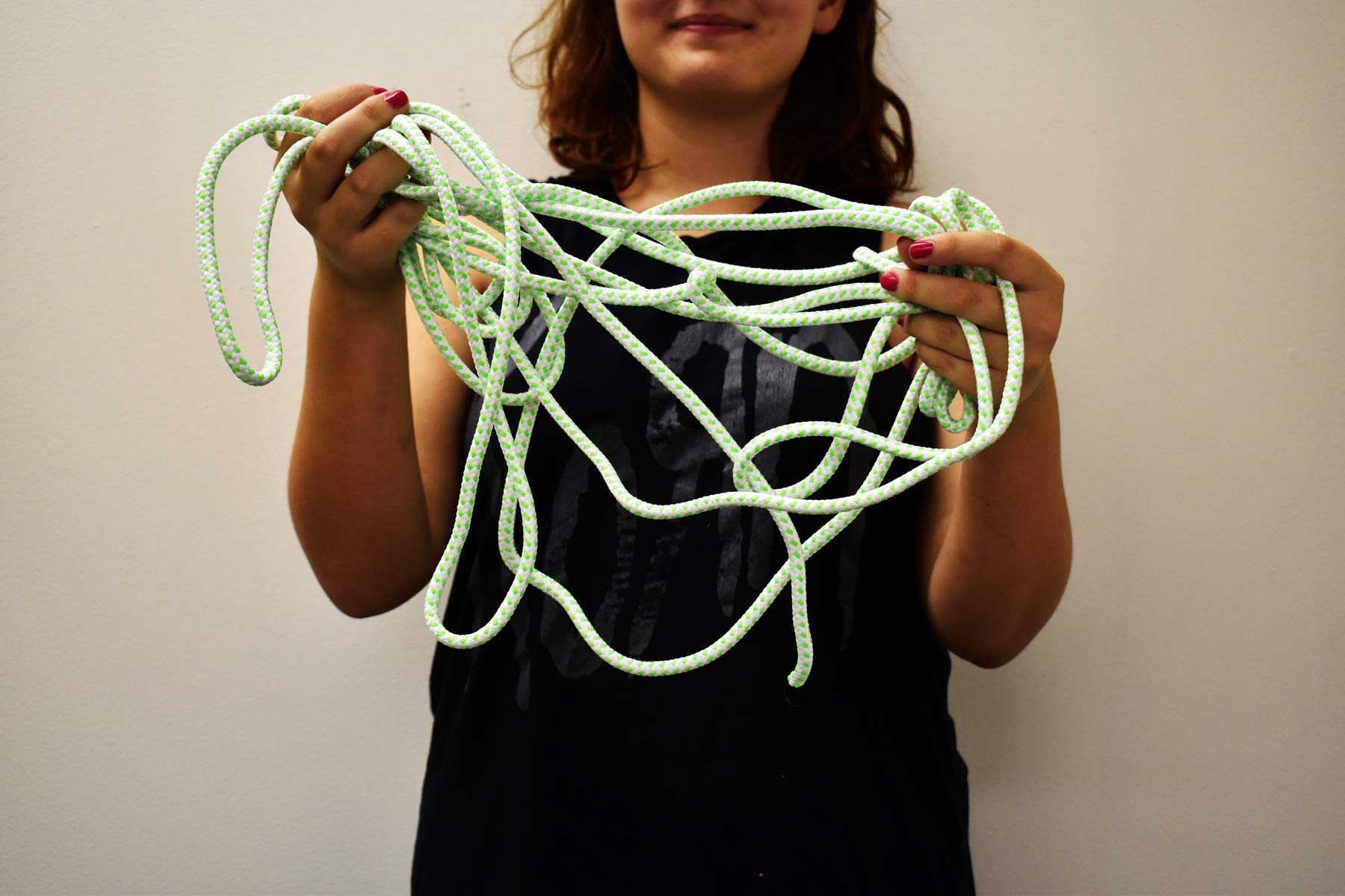 Blacklight Bicolor GloLine Luminescent Roping (White-Green, 25 Feet) 5