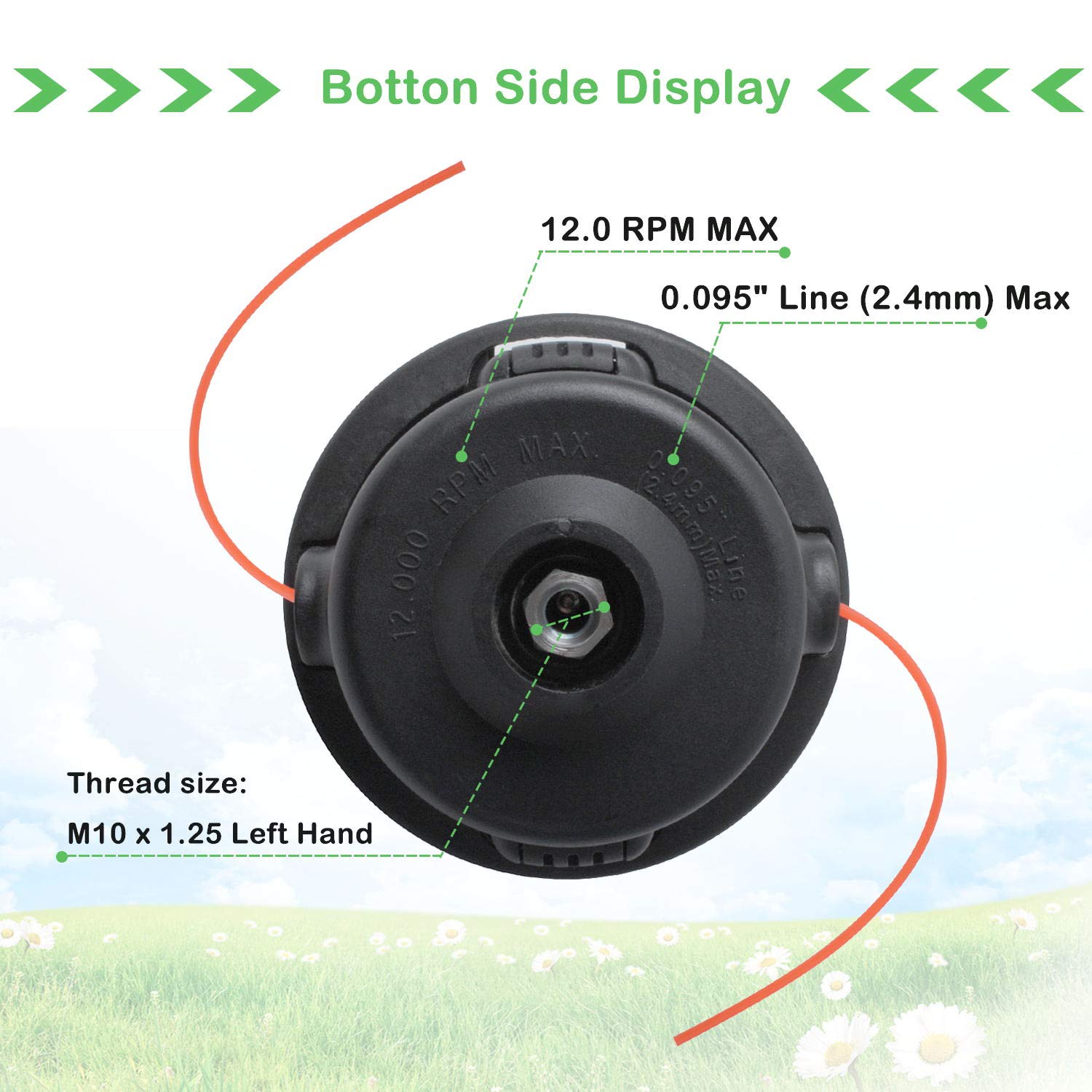 Podoy 308923014 Trimmer Head for Toro 51975 51954 51955 120950010 308923014 String Trimmer 5