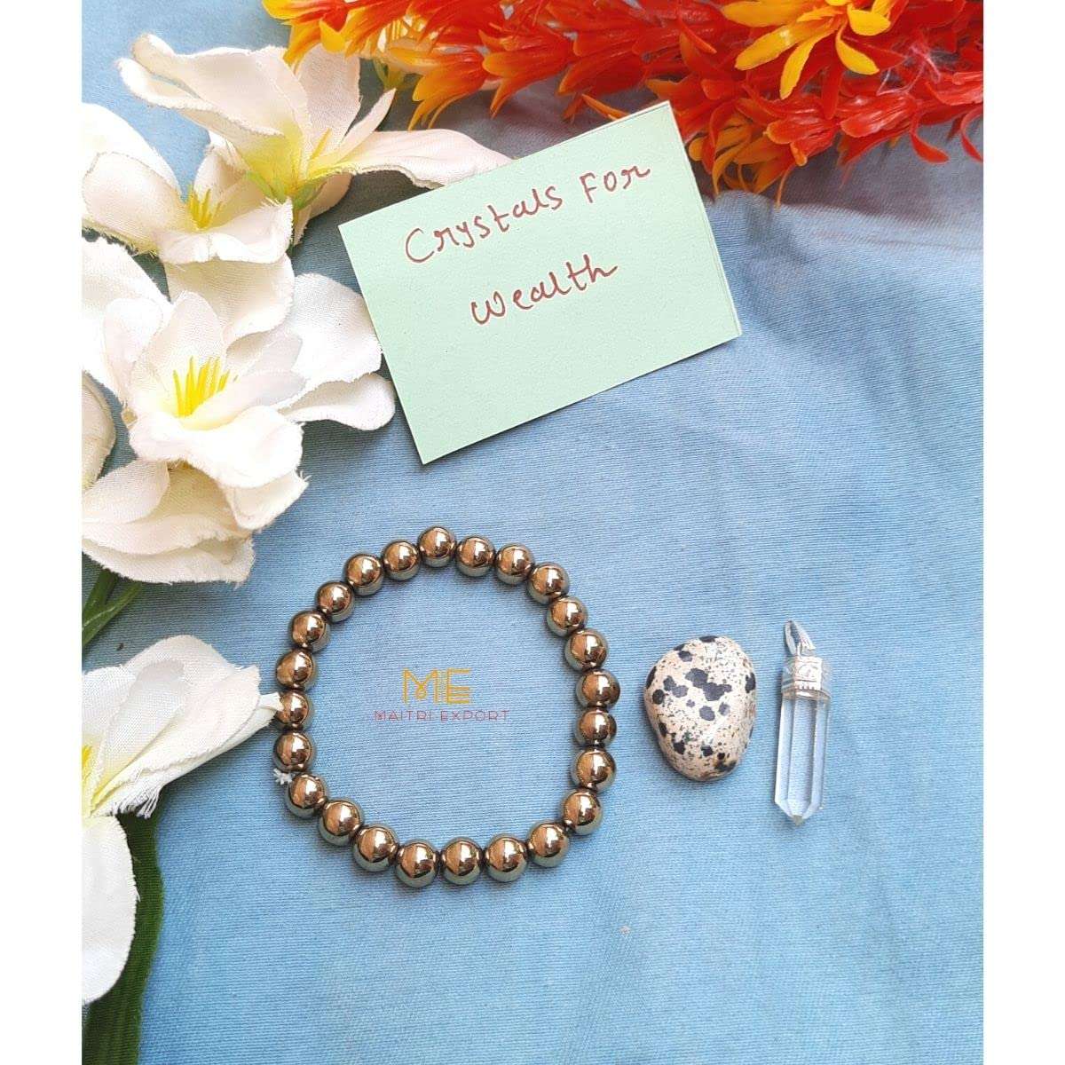 Maitri Export Wealth spiritual Natural Crystal Personal Healing Stone Set for Crystal Healing-Multicolor (Wealth)) 3