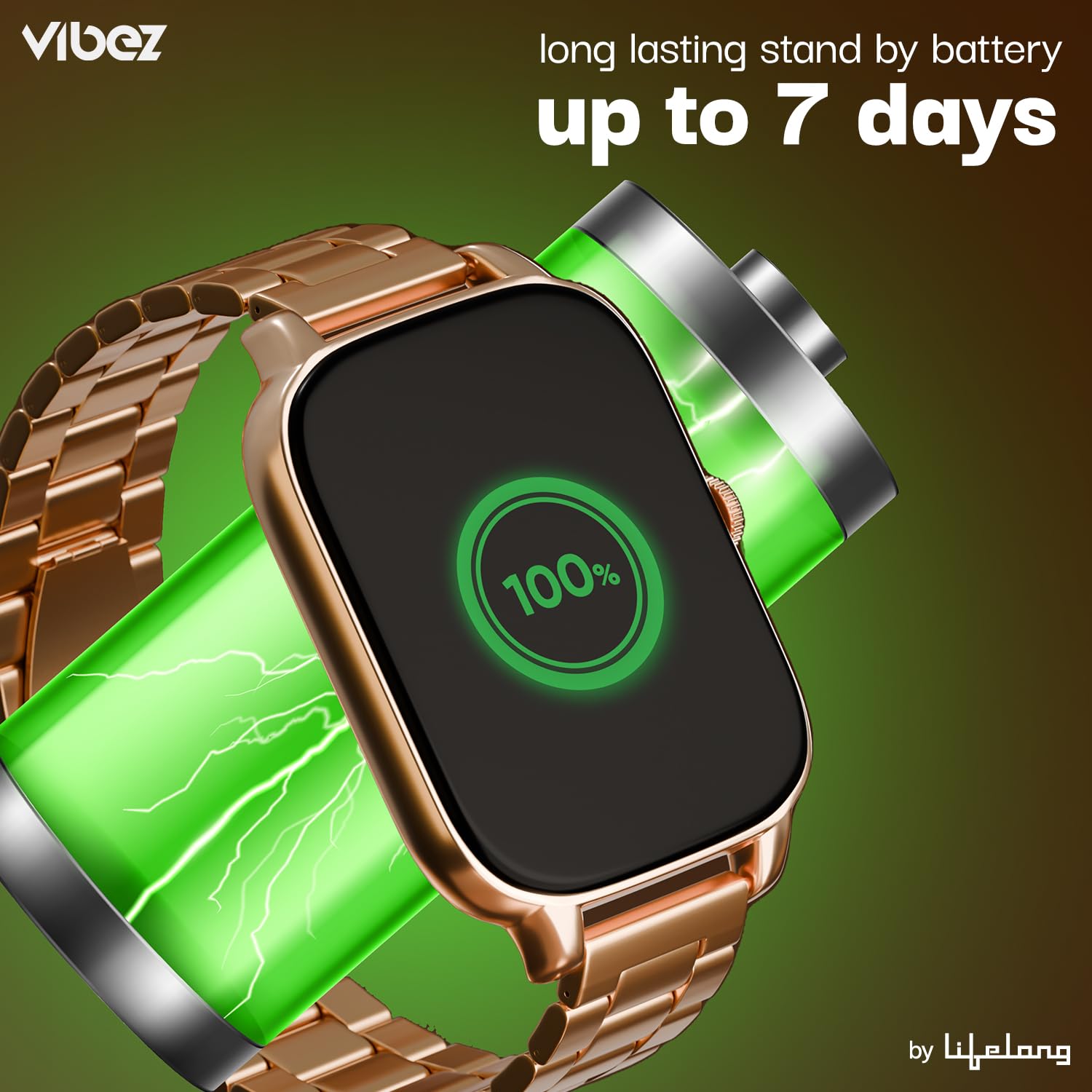 Vibez Majestic Luxury Smartwatch for Women & Men - Stainless Steel Strap, 1.83"Display, High Resolution, 60 Sports Modes,100+ Watch Faces, Long Battery & Bluetooth Calling Smart Watch for Women & Men 4