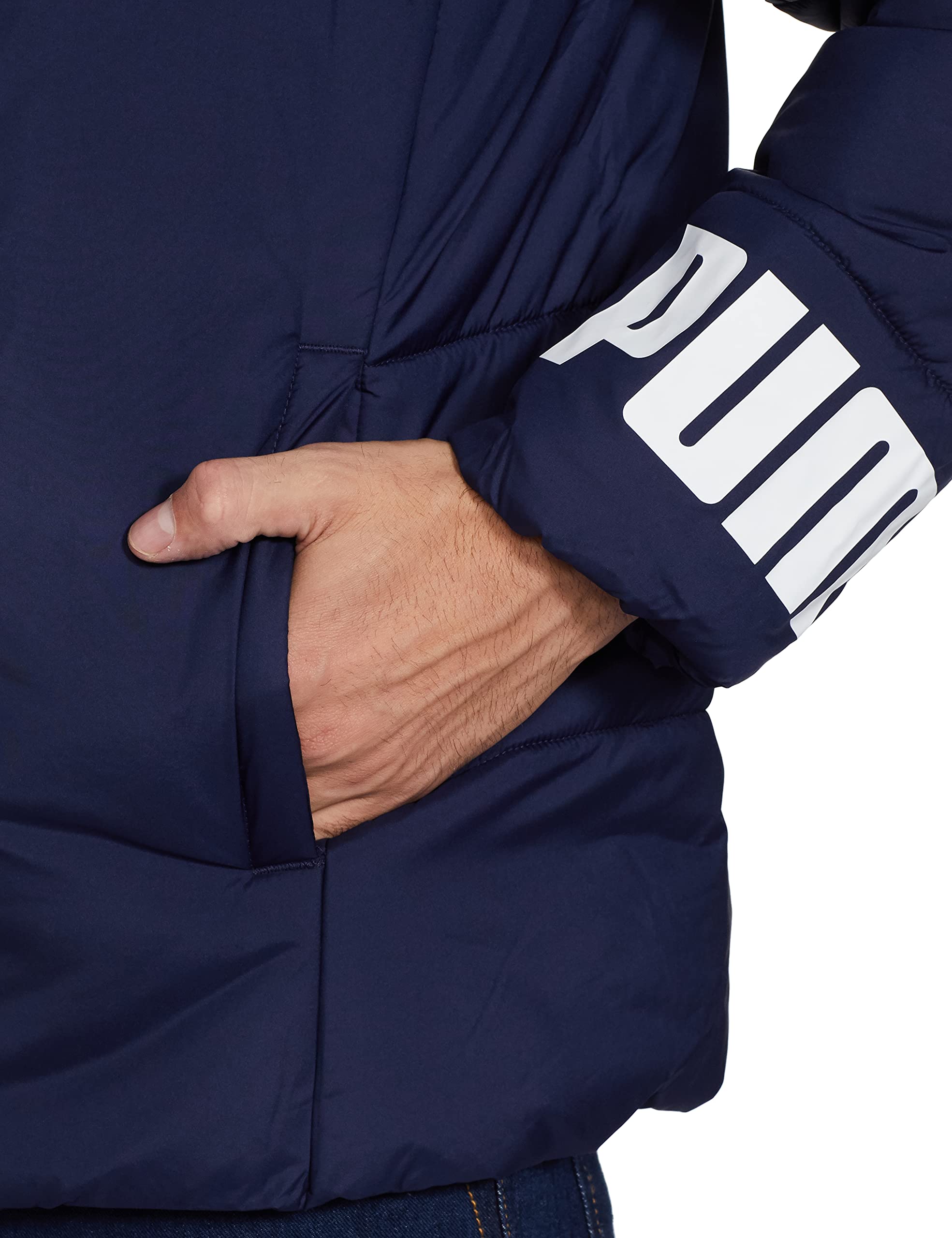 Puma Men's A-Line Coat (58768906_Blue_Extra Large) 5
