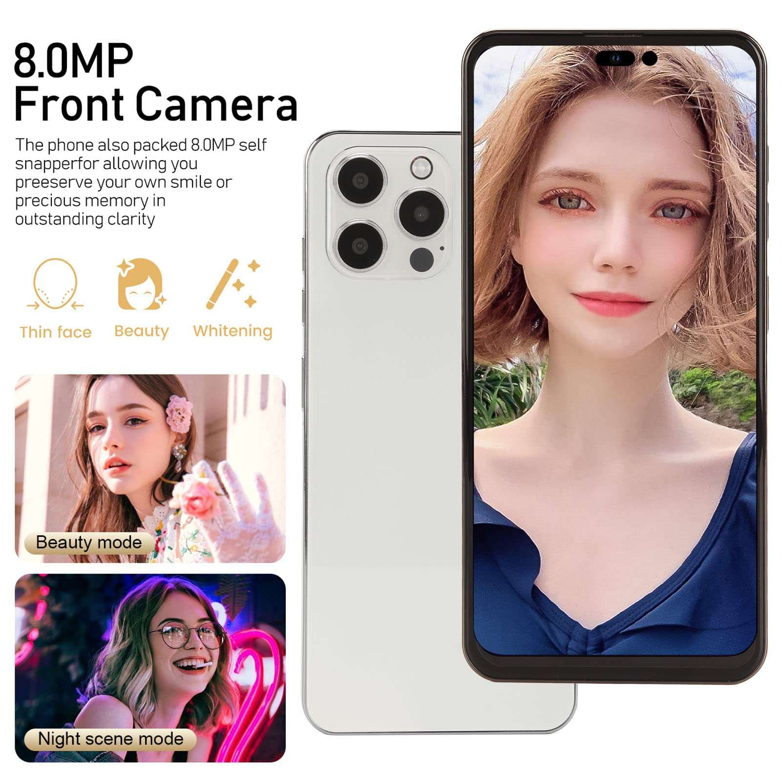 4G Mobile Phone, 6.7 Inch HD Screen MTK6737 CPU Dual SIM Cellphone 3 in 1 Navigation for Entertainment (US Plug) 6